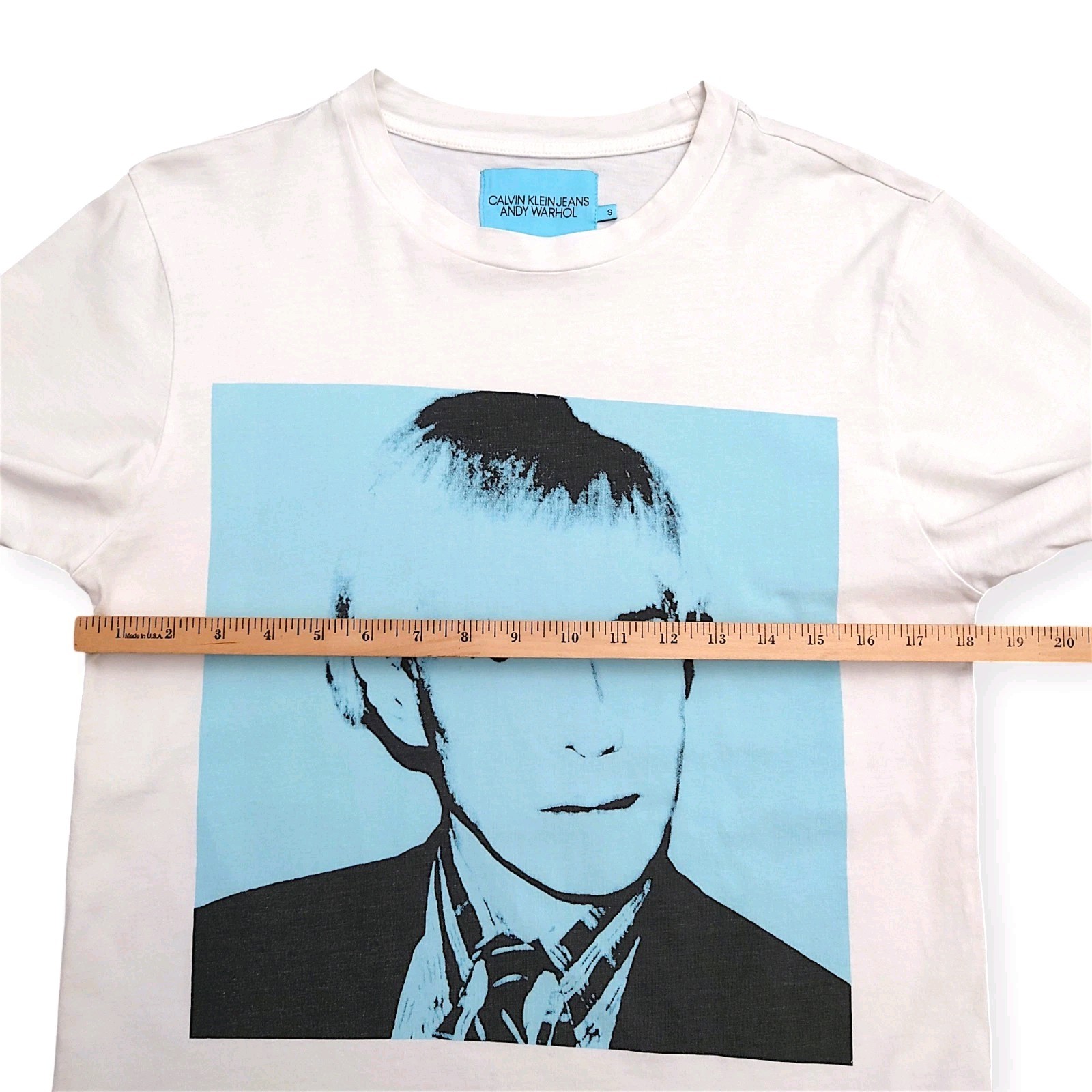 Calvin Klein x Andy Warhol Potrait T Shirt Size Small White Slub Cotton Tee