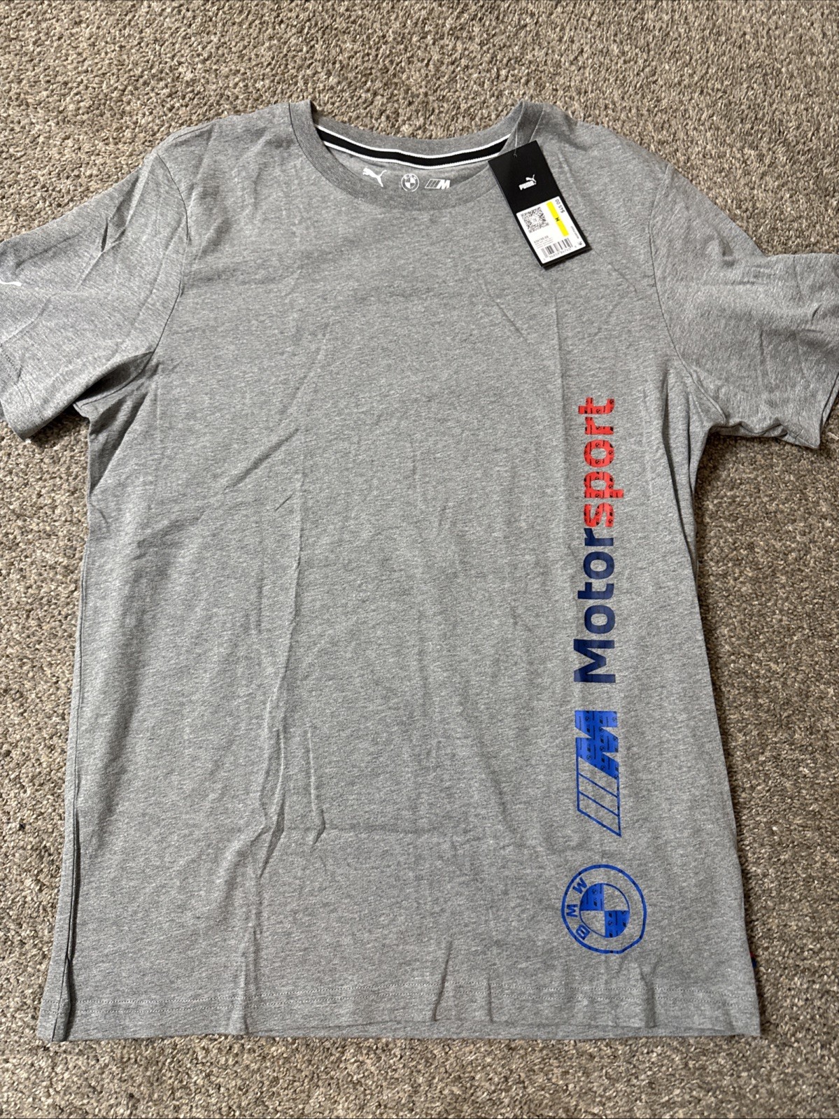 Puma BMW Motorsport Logo Tee Men’s T-Shirt Size Medium NWT 624155 03
