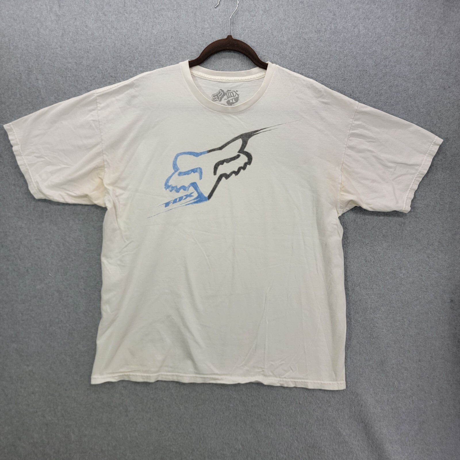 Fox Racing shirt adult xl Short Sleeve Tee T-Shirt WHITE Y2K deluxe