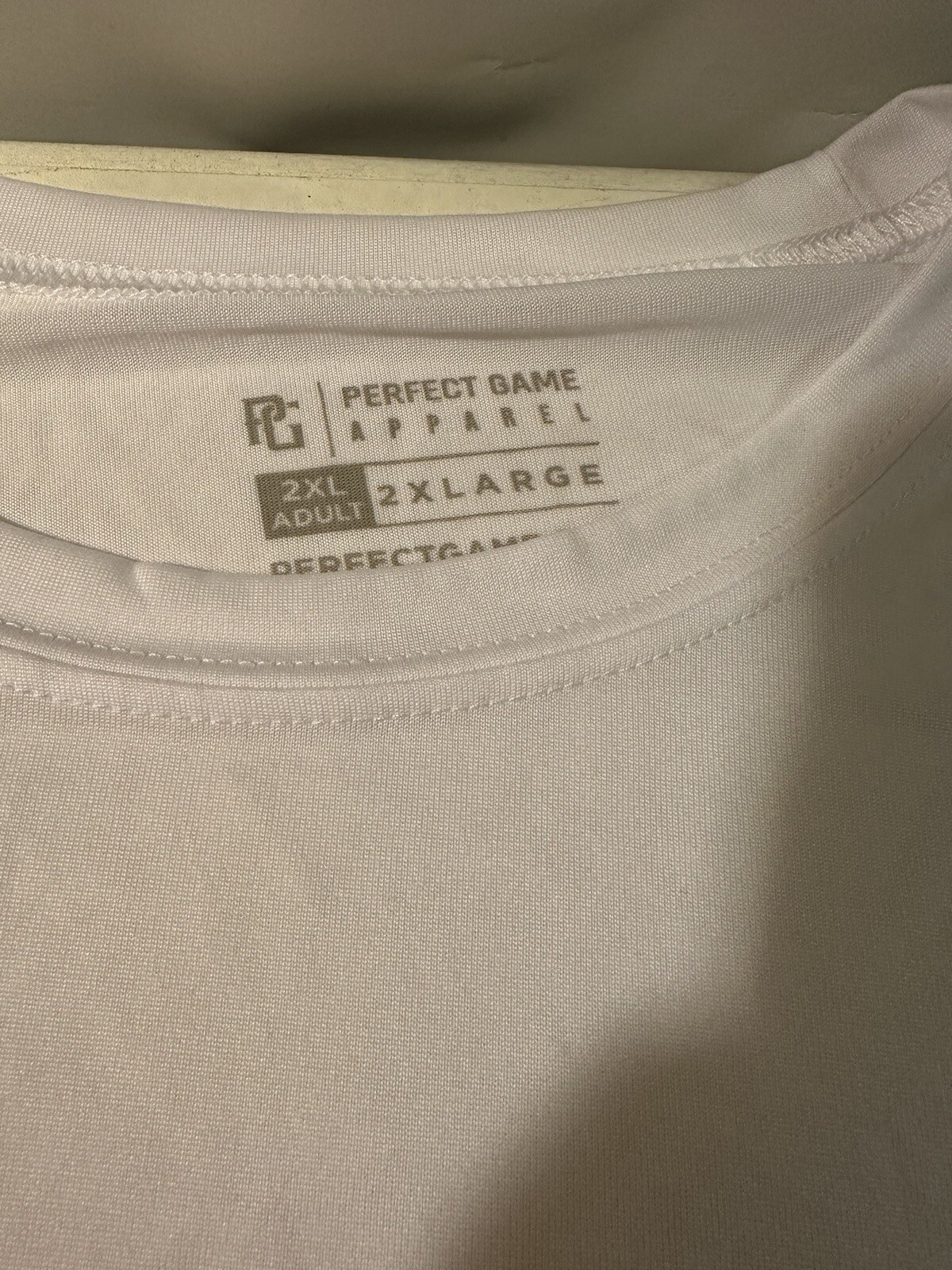 Men’s Sz XXL Perfect Game Baseball White Long Sleeve Shirt