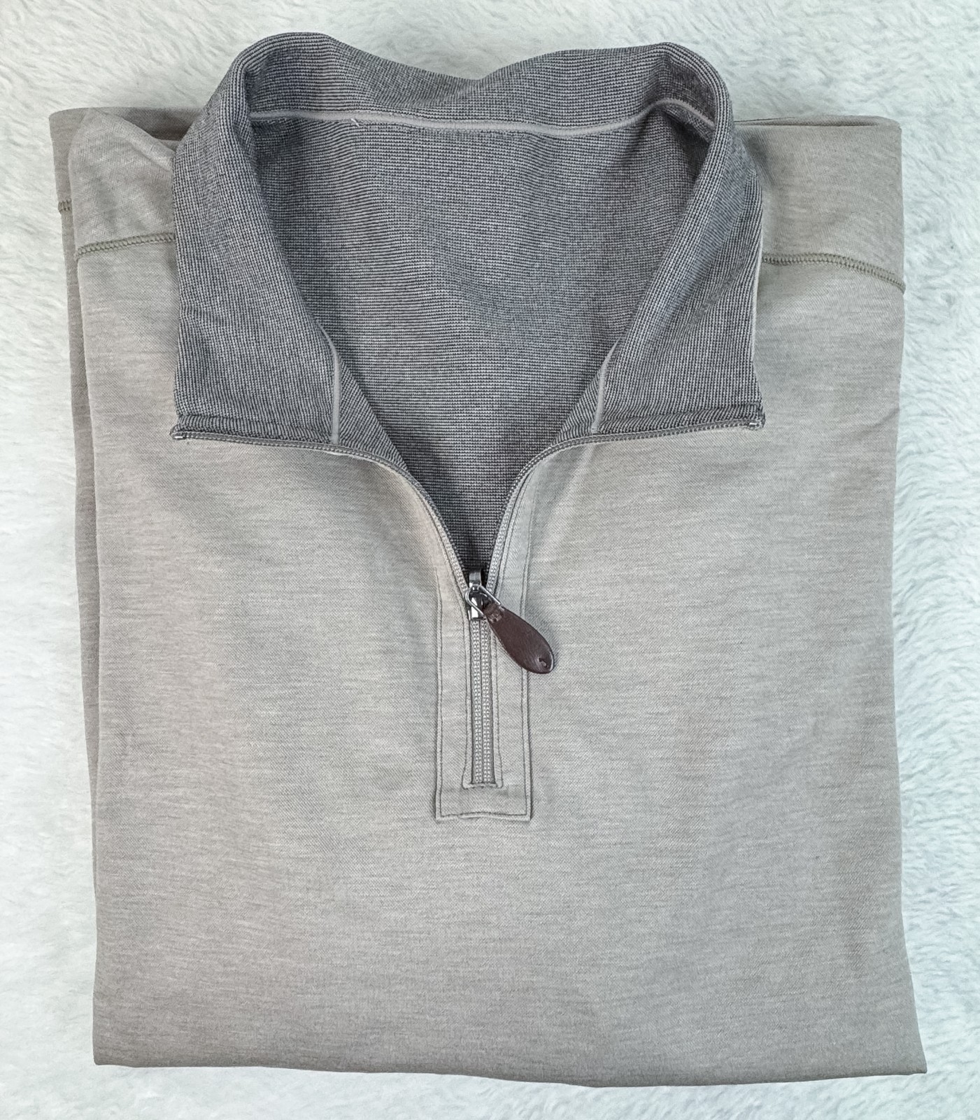 JOHNSTON & MURPHY XC4 Reversible 1/4 Zip Extreme Comfort Brown Tan Men’s XXL