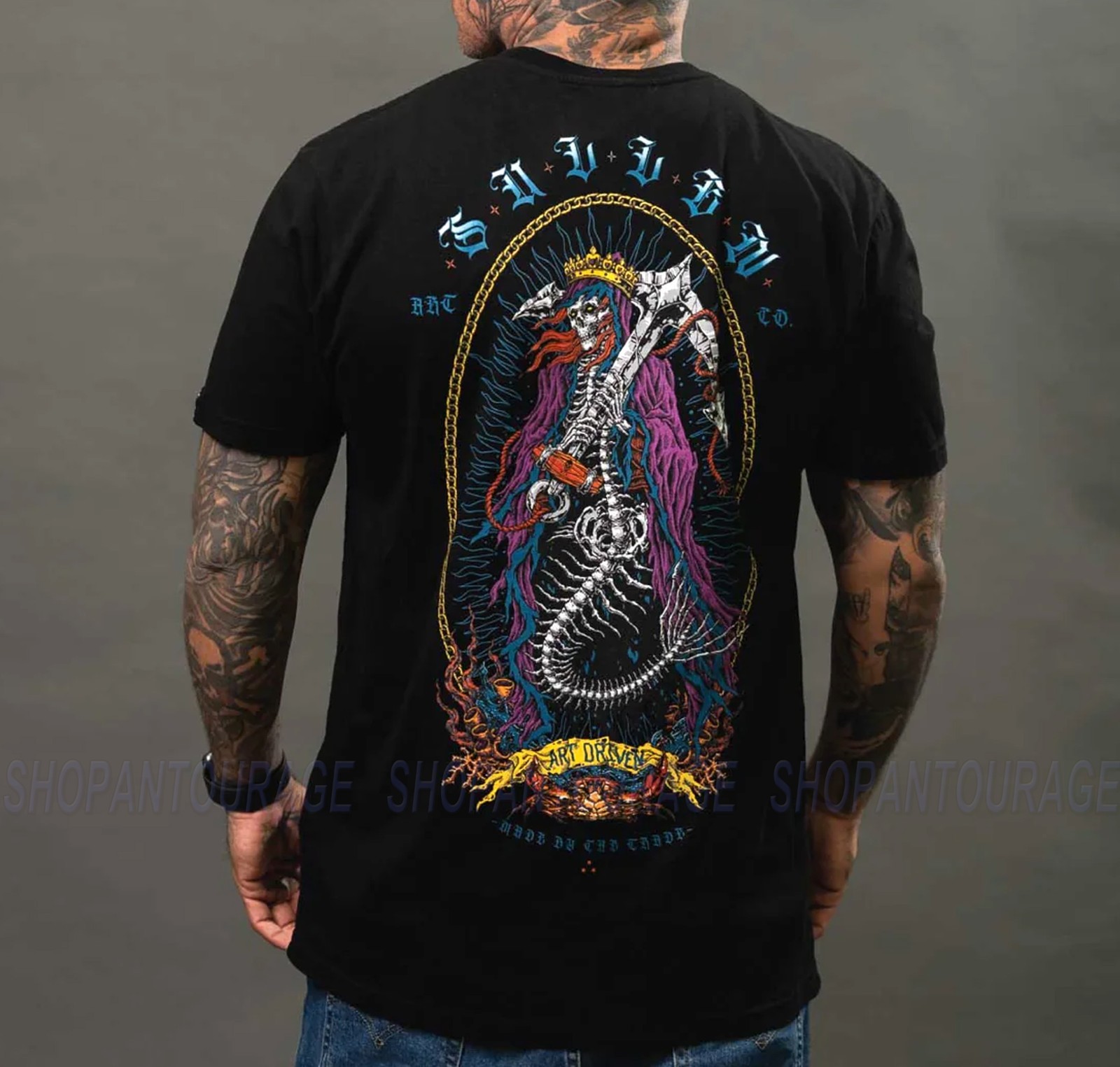Sullen Art Collective Mermaid Premium Fit SCM7127 Short Sleeve T-shirt For Men