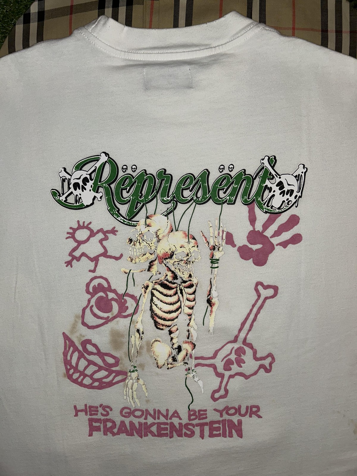 Represent Clo Motley Crue Frankenstein Shirt Men’s XL White Band Tee Without You