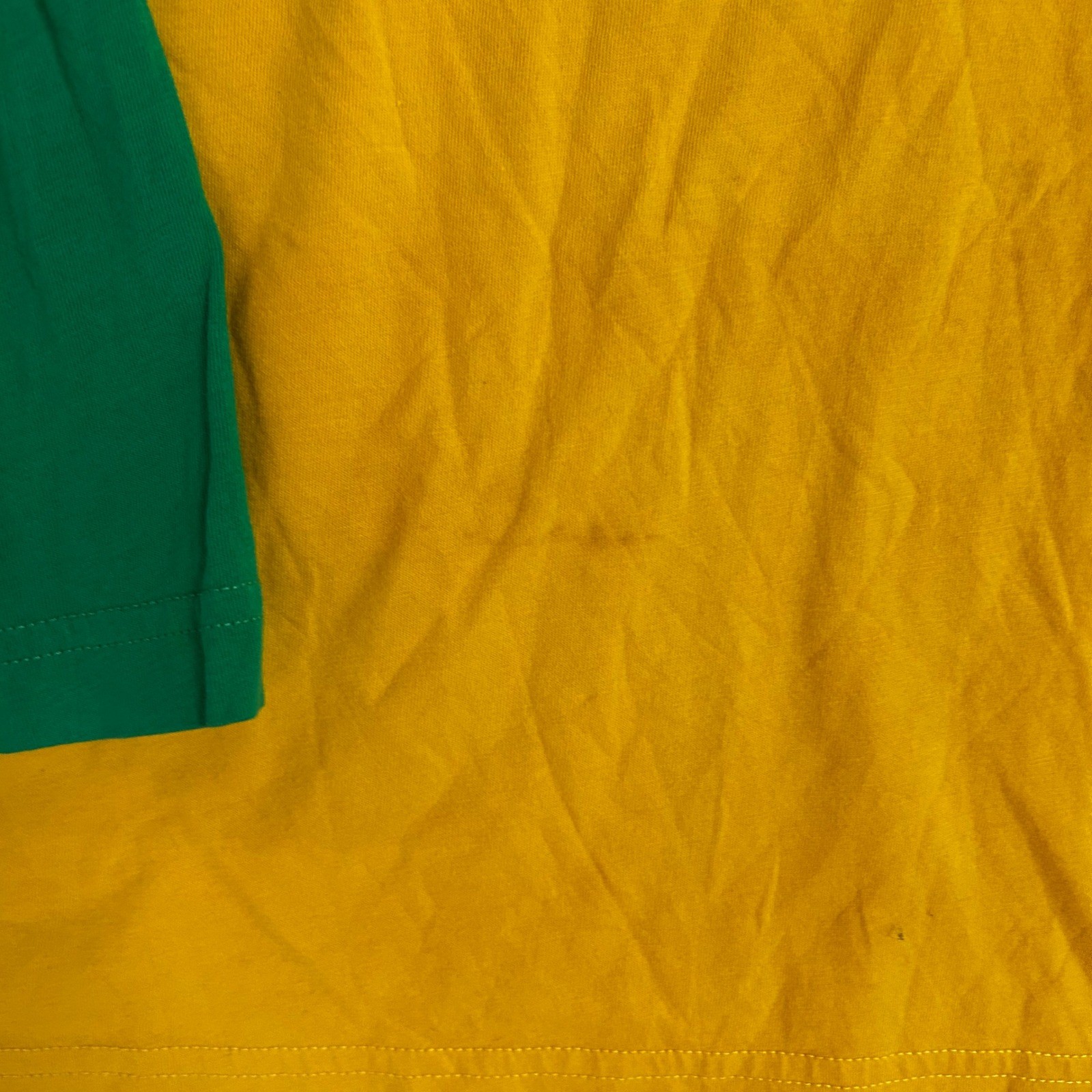 Lacoste Shirt Mens Size 7 Yellow Green Raglan Long Sleeve Cotton Sport Casual
