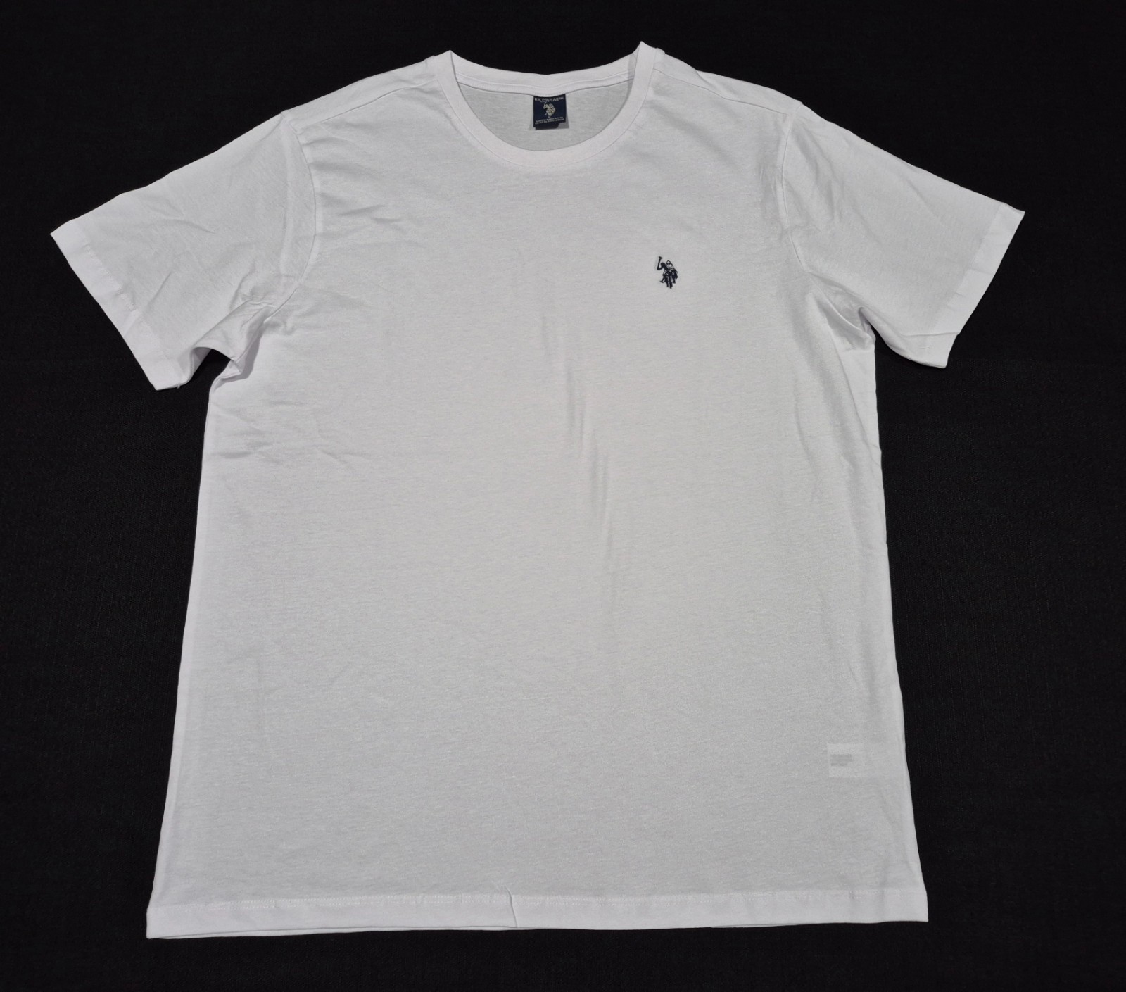 US POLO ASSN Mens Crewneck Casual Classic Short Sleeve Tee 100 % Cotton White