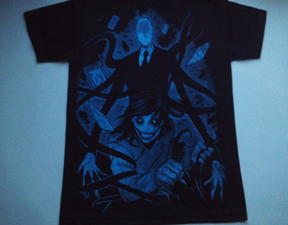 JEFF THE KILLER SHIRT,CREEPYPASTA SLENDERMAN HORROR ANIME MANGA DOUBLE SIDED