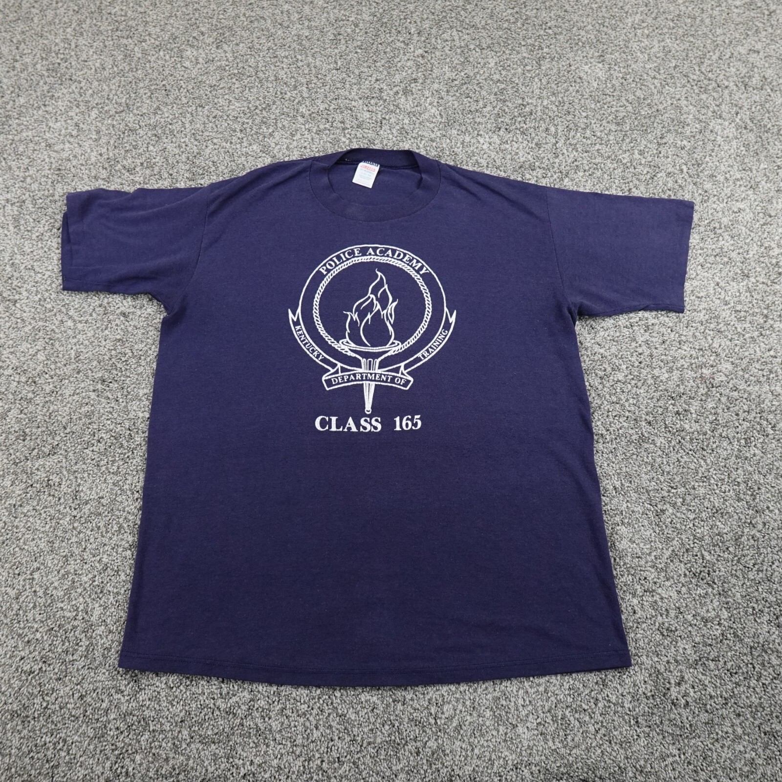 VTG Police Academy Shirt Mens L Blue Kentucky KY Law Enforcement Class 165 USA