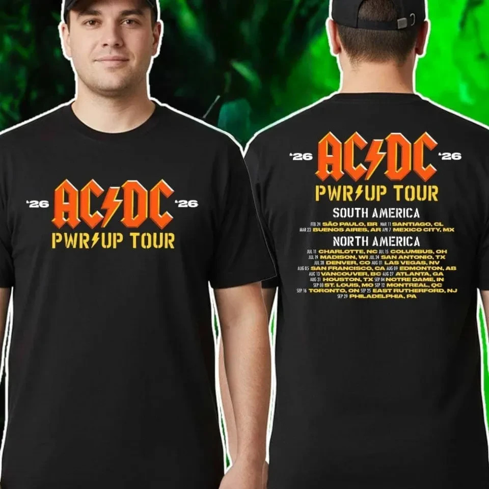 2 Sides AC-DC South America And North America Tour T-shirt HN963