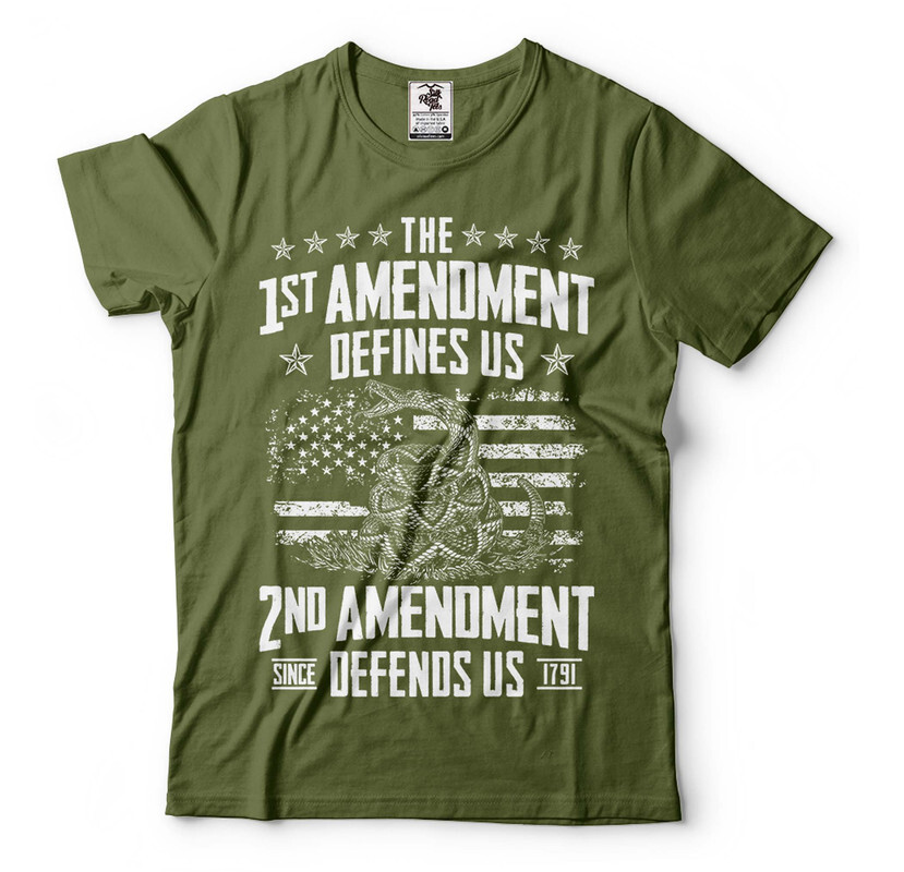 Men’s Constitution T-shirt 2nd Amendment Pro Gun T-shirt Patriotic USA Tee Shirt