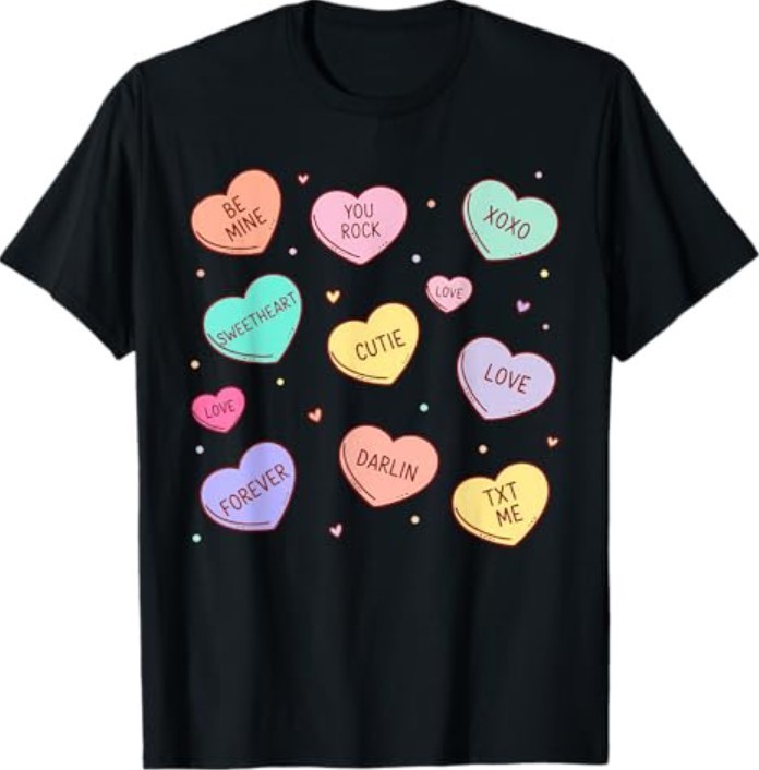 Candy Heart Love Valentines Day for Men Women T-Shirt