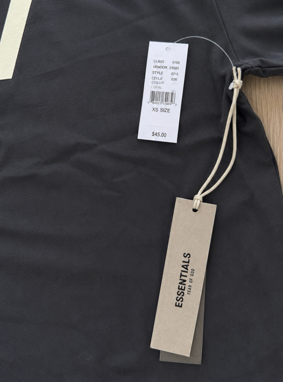 Authentic Fear Of God Essentials Iron 1977 Logo T-Shirt Iron | All Sizes XS-XL |