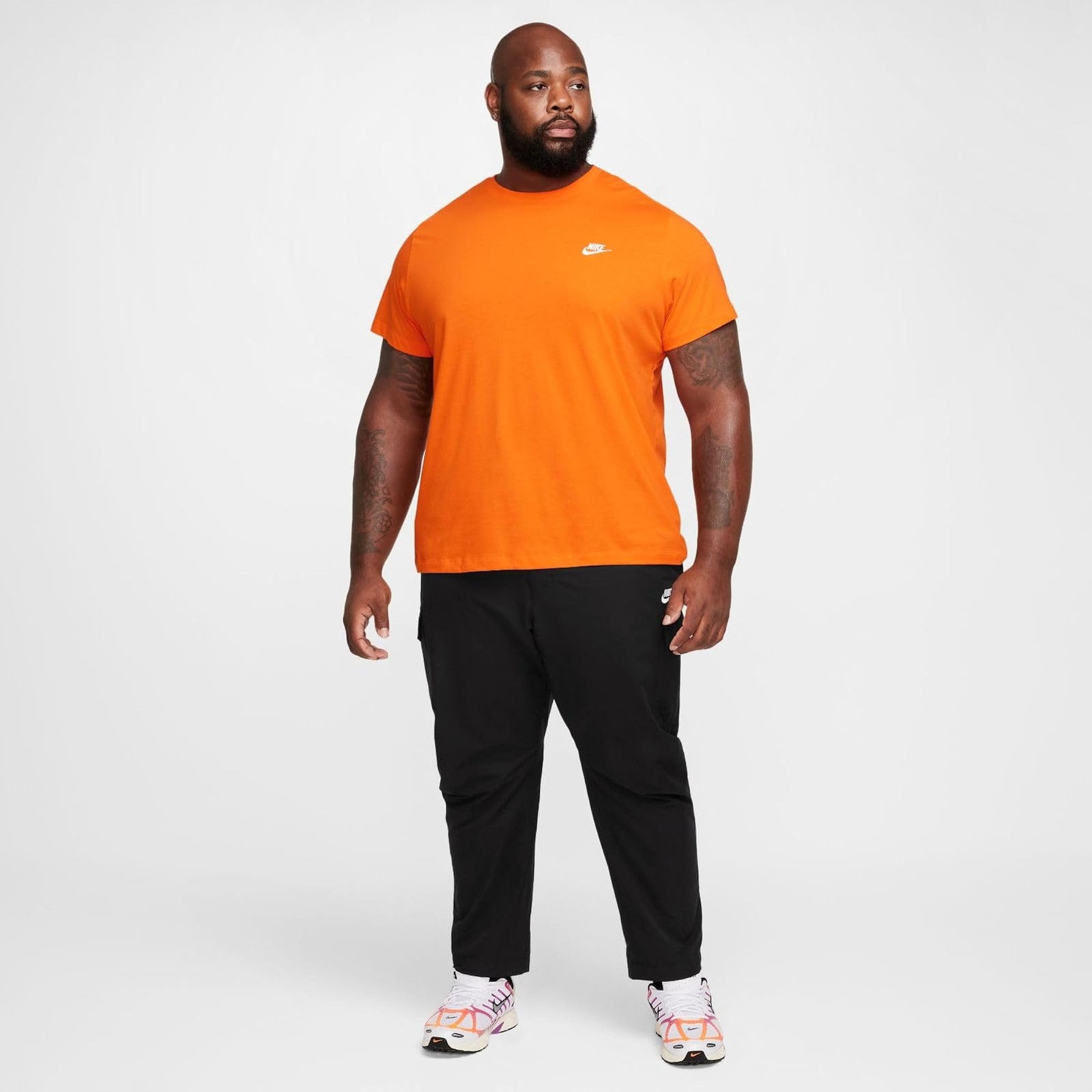 Nike Mens Sportswear Club Tee – Safety Orange – M