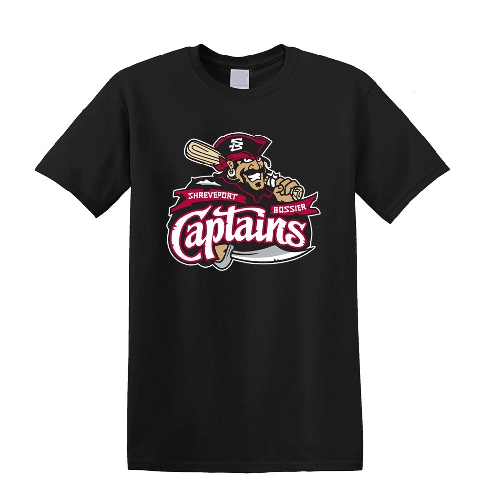 Shreveport-Bossier Captains American Baseball Men’s Black Size S to 5XL