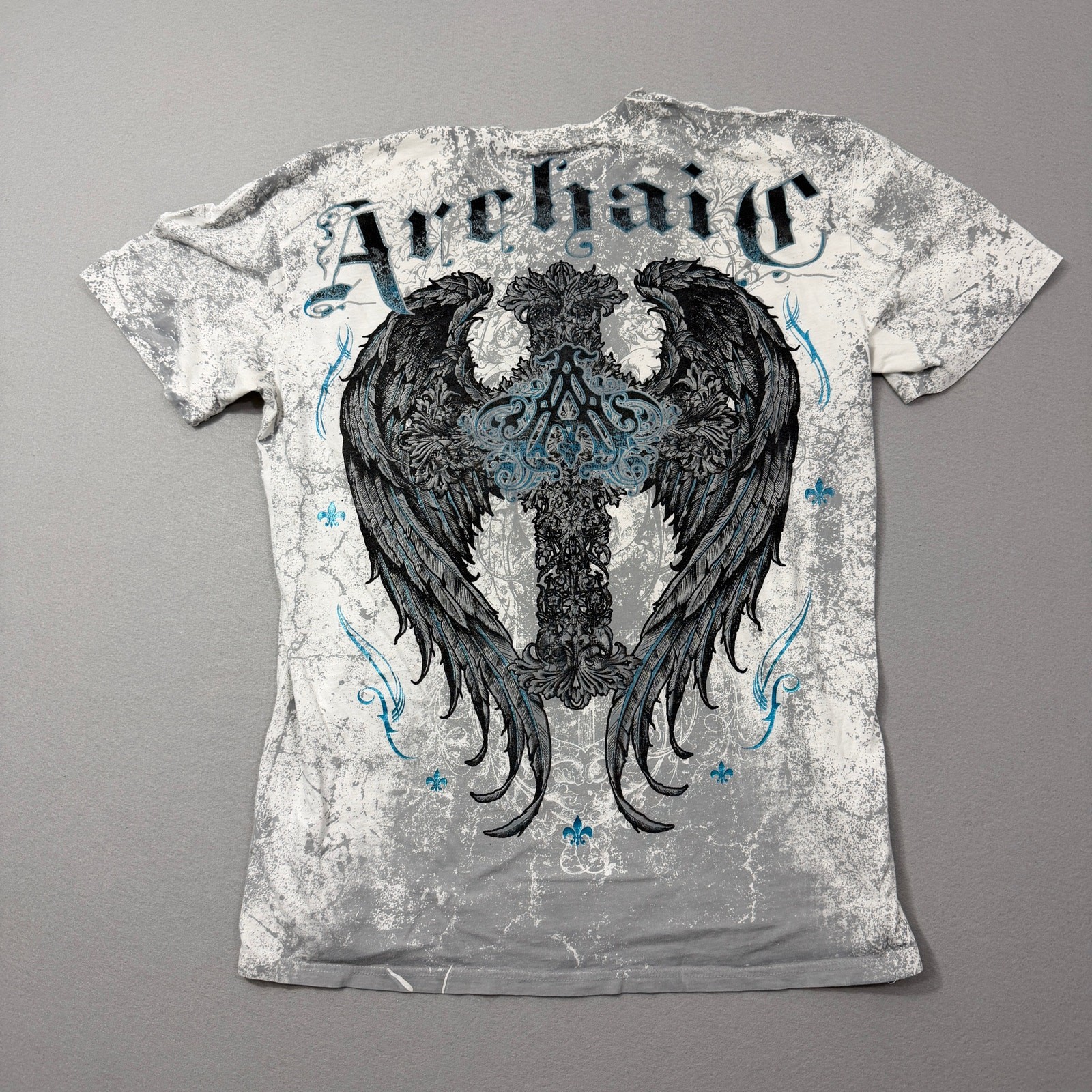 Vintage Archaic Affliction Shirt Men’s 2XL White Grunge Goth y2k Cyber 2000s