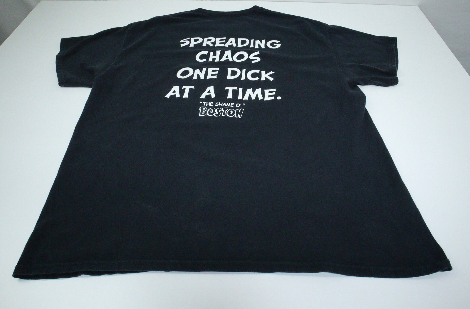 Certified Dick Graphic T-Shirt Spreading Chaos- Shame O’ Boston – Lg T0516