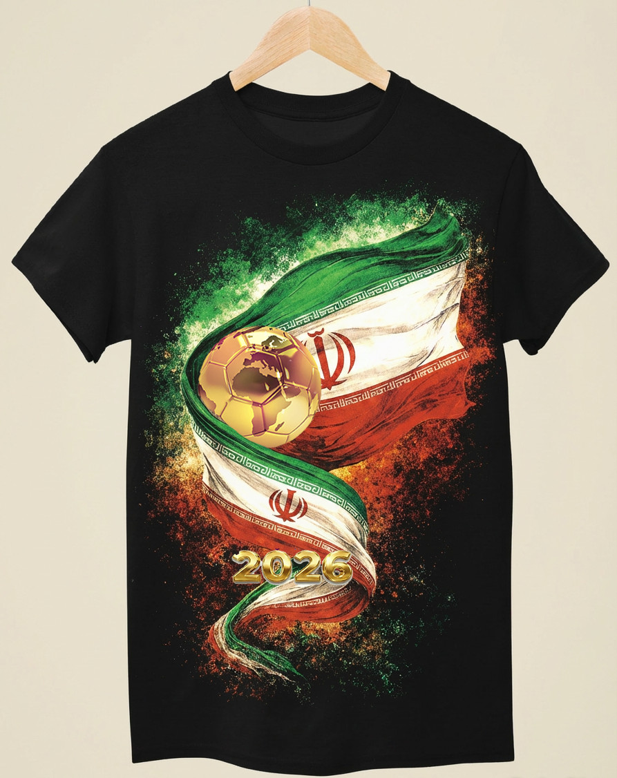 WC 2026 INSPIRED Cool Unisex Black T-Shirt – Iran