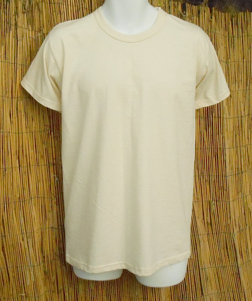 Organic Cotton Men’s Short Sleeve Tee Shirts Made in USA Natural color