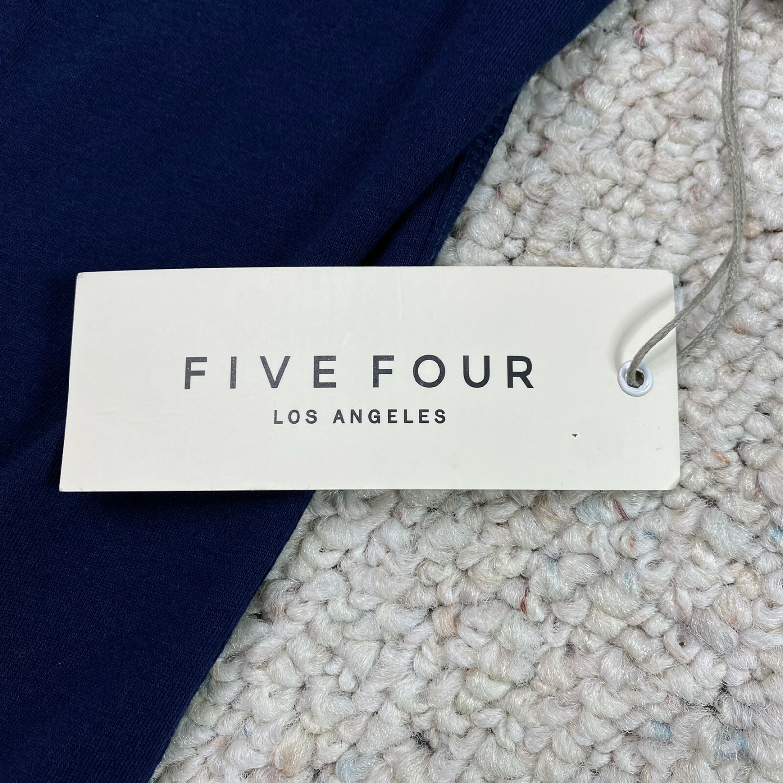 NEW Five Four Mens Top sz M Navy Long Sleeve 1/4 Neck Lightweight Stretch Casual