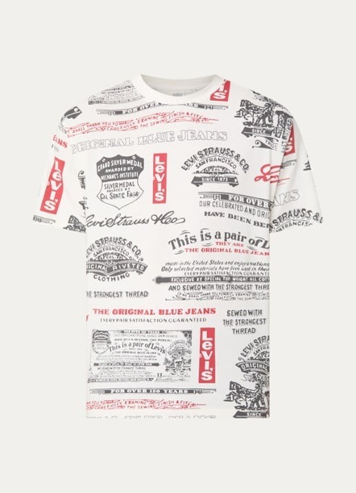 AUTHENTIC LEVI’S SS VINTAGE FIT 501 DAY AOP EGRET T SHIRT 873730349