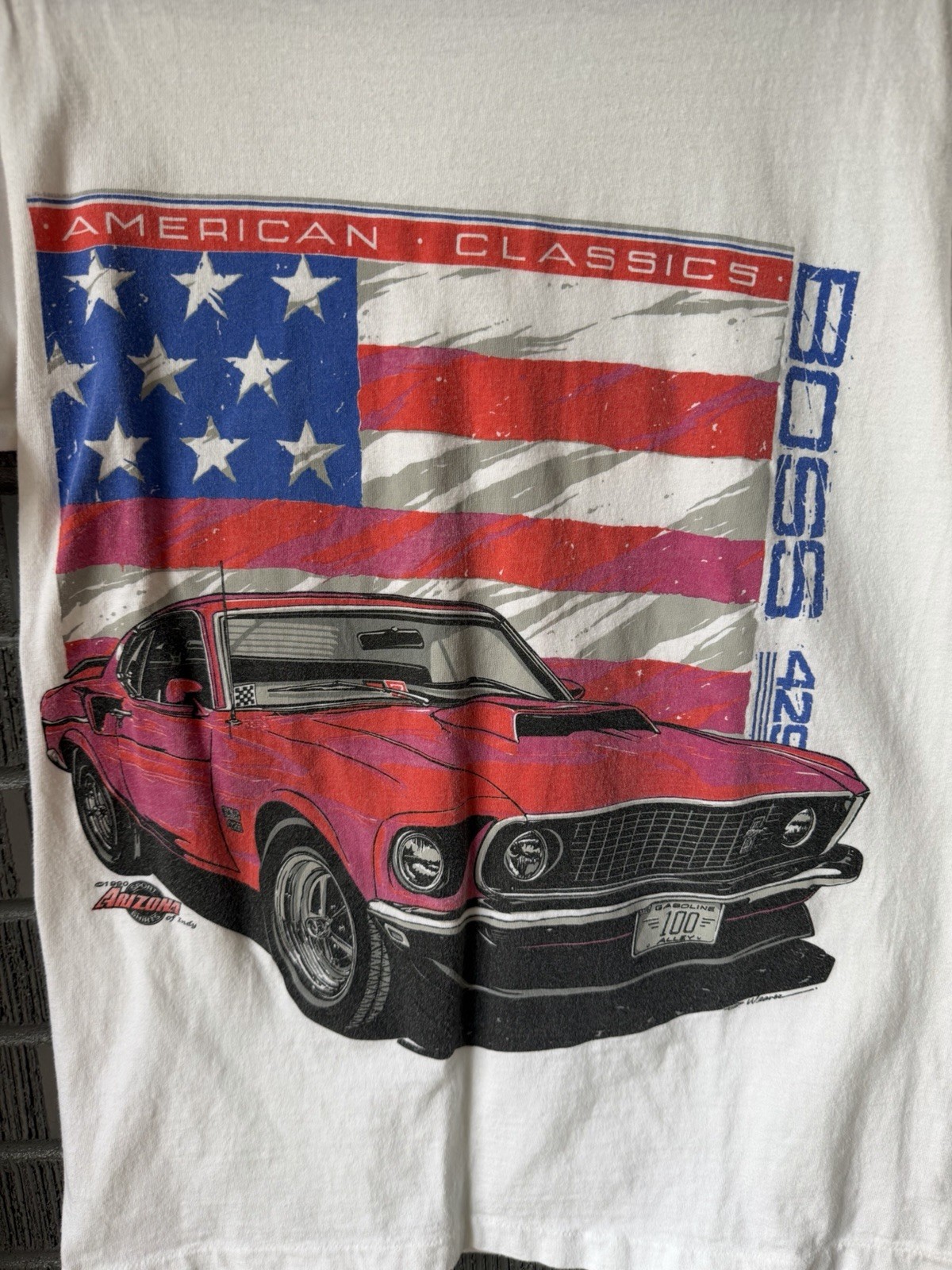 Vintage 1990 Ford Mustang Boss 429 Graphic Tee Men’s Medium Single Stitch USA M