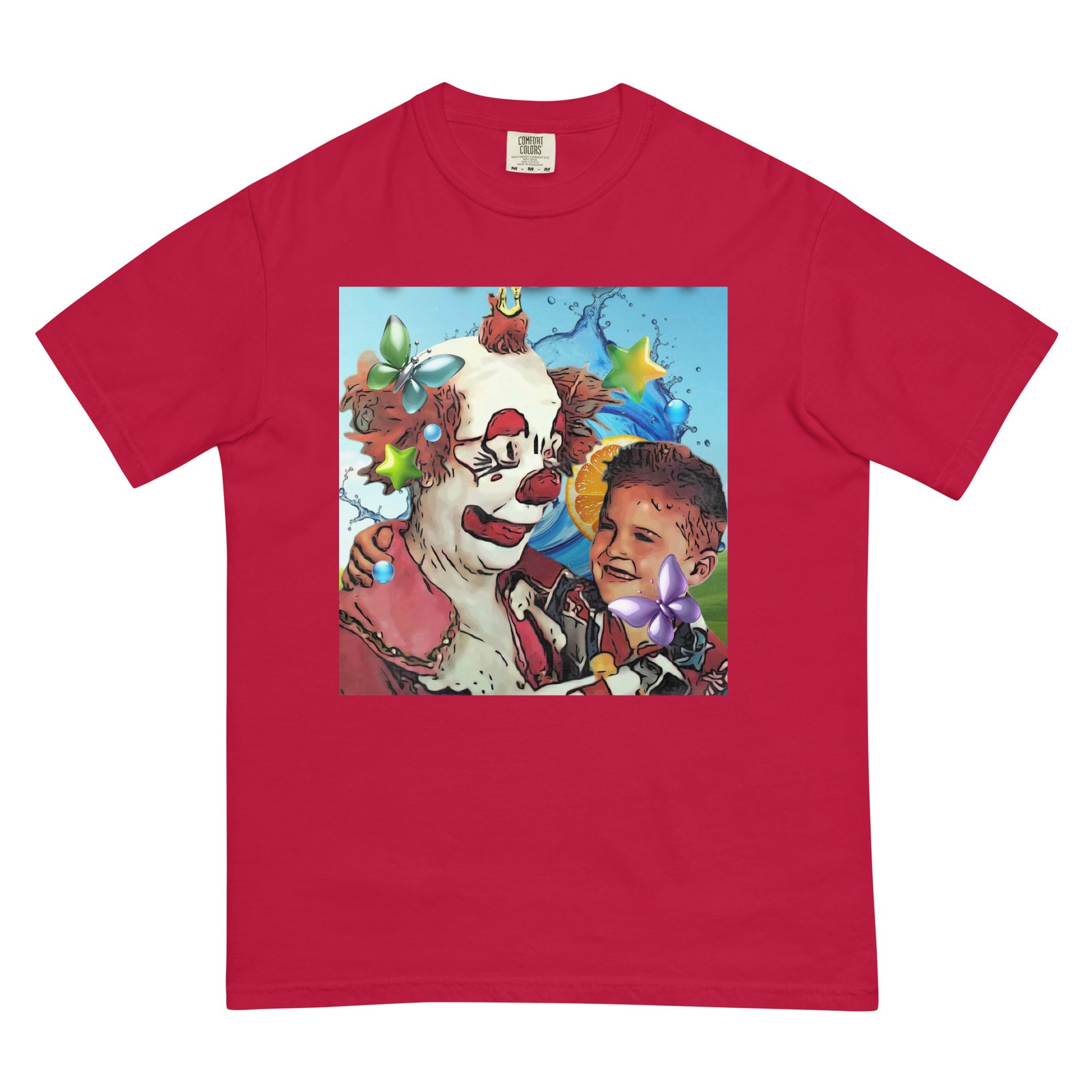 Creepy Circus Clown T-Shirt Surreal Carnival Art Graphic Tee Vintage Style