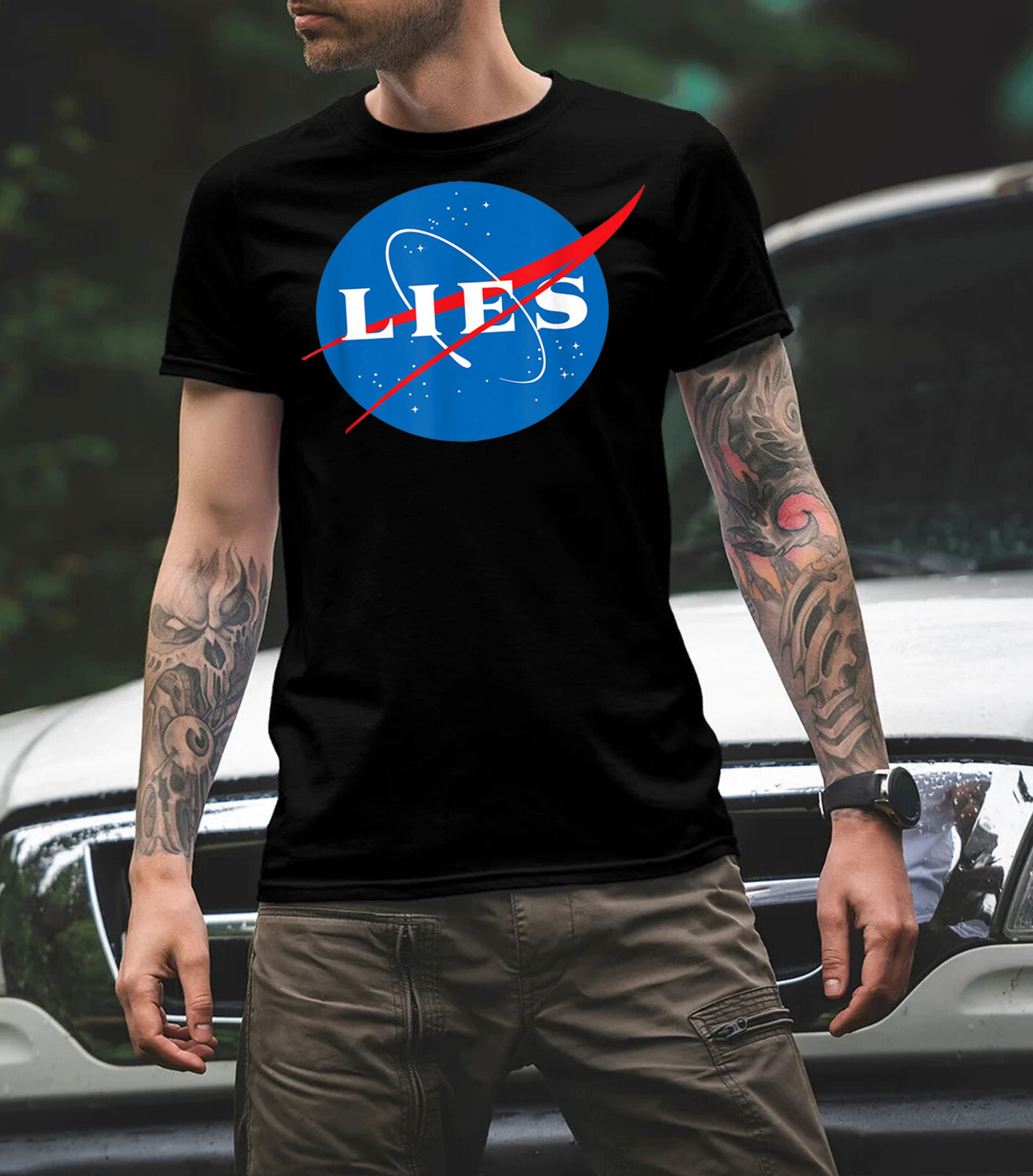 The Earth Is Flat Funny Flat Earth T-shirt Flat Earth Society NASA Lies Shirt