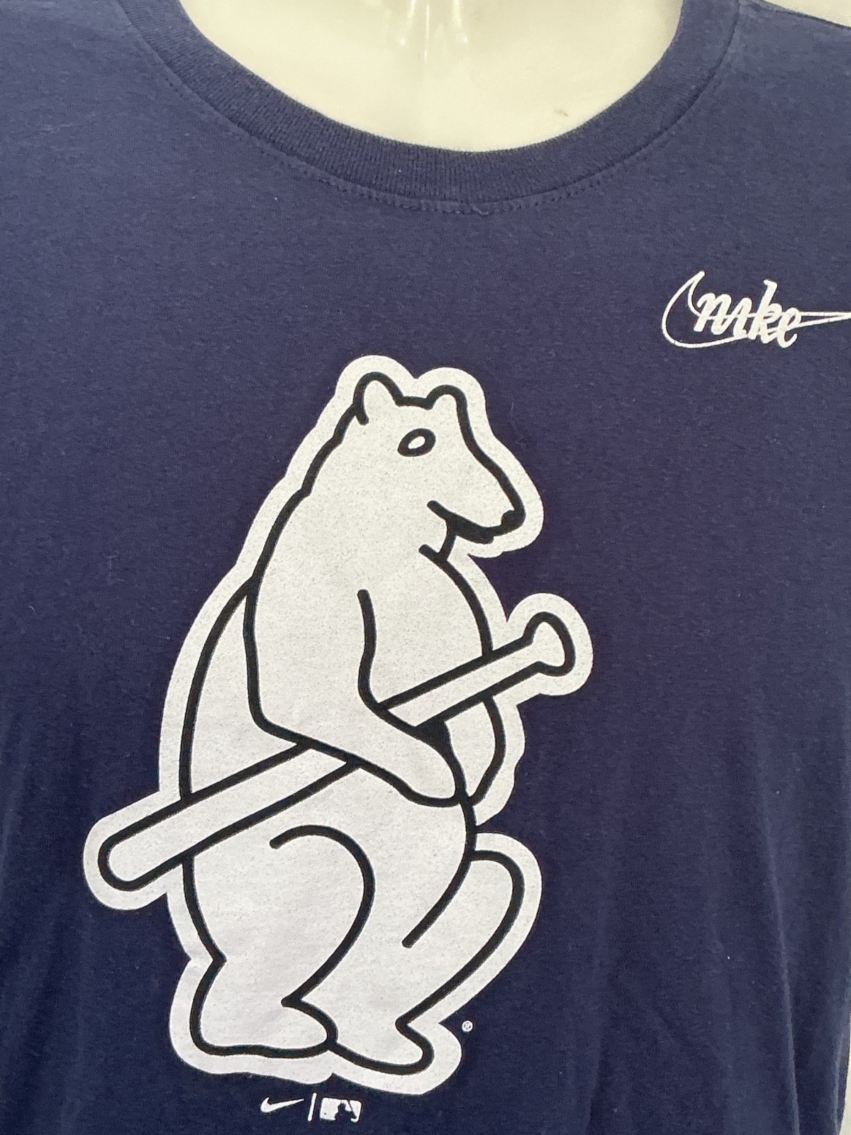 Chicago Cubs Nike Cooperstown 1914 Bear Logo T-Shirt Men’s Size L Large