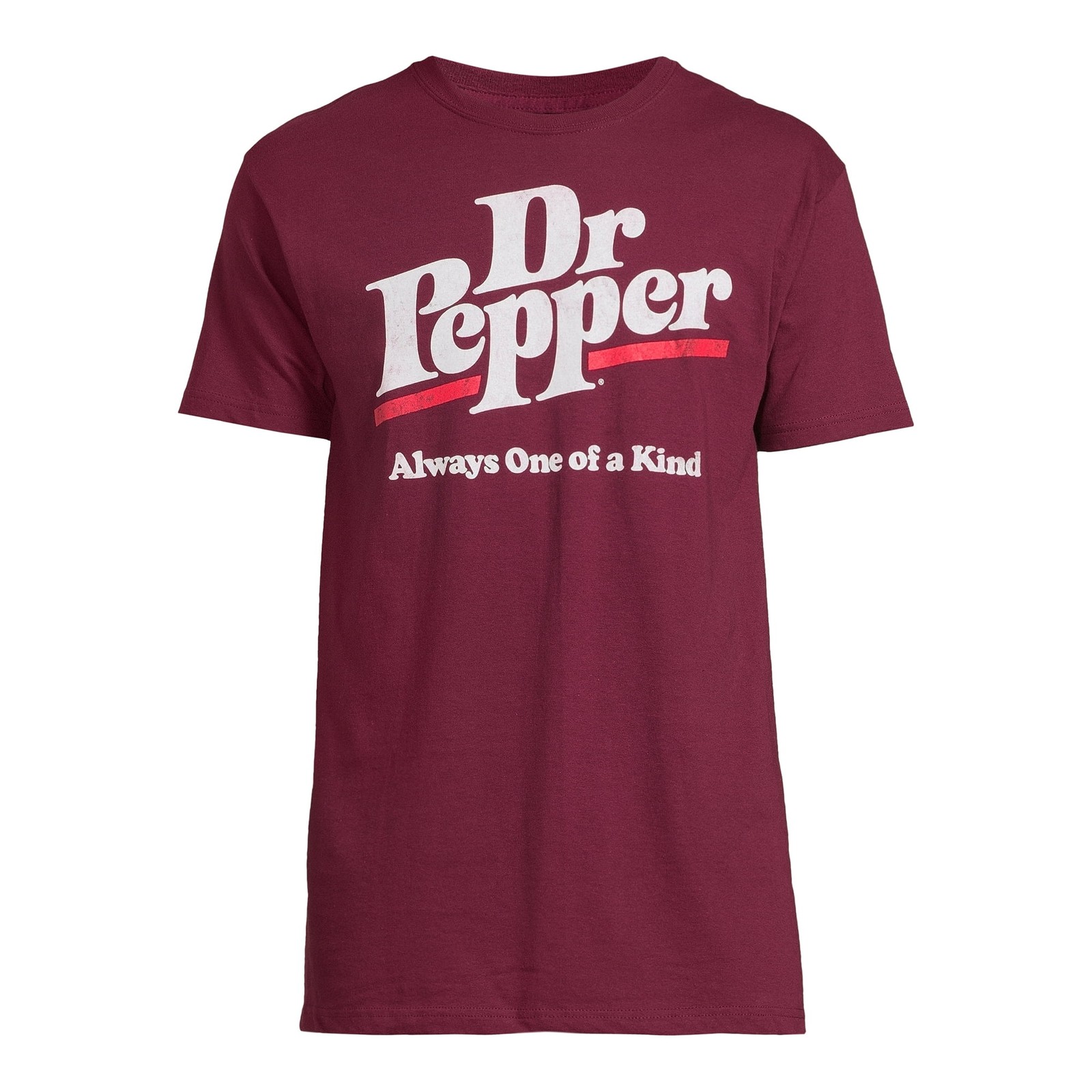 Dr. Pepper Men’s Maroon Graphic Print Short Sleeve Crewneck T-Shirts Tee: S-3XL