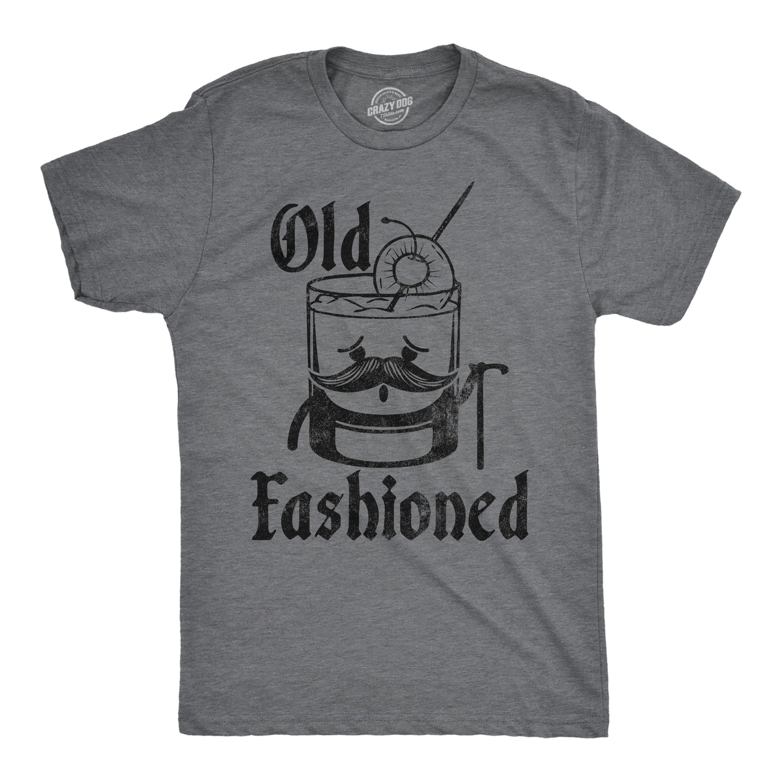 Mens Funny T Shirts Old Fashioned Sarcastic Liquor Graphic Novelty Tee for Men