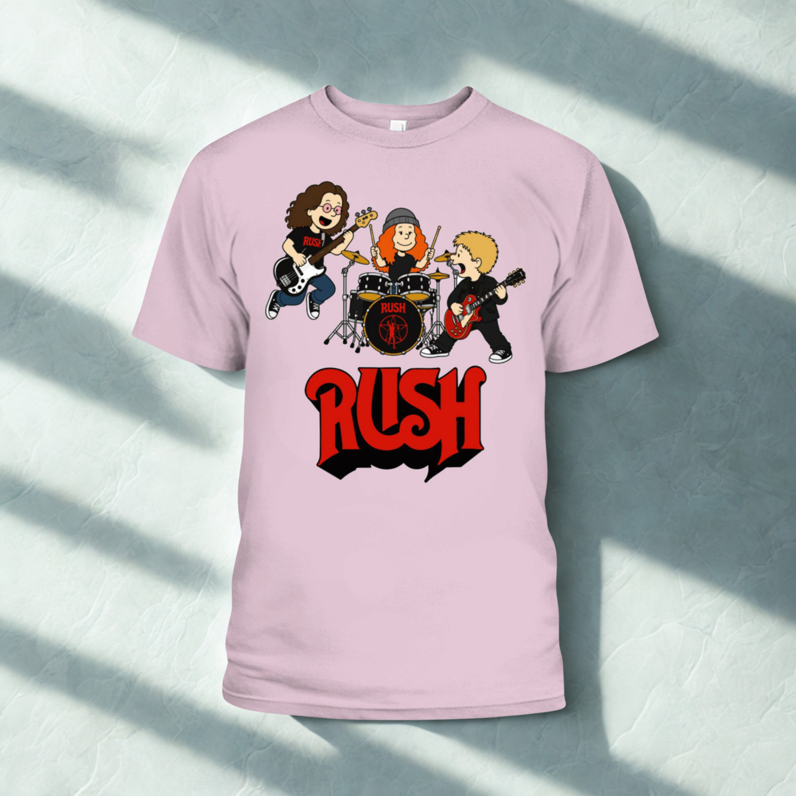 RUSH Cartoon Shirt, Peanuts Style Progressive Rock Tee, Music Fan Gift