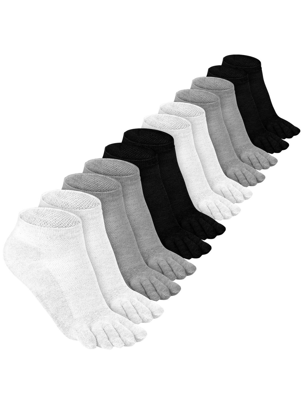 6 Pairs Women Toe Socks Cotton Ankle Low Cut Five Toe Sock for Women Men Athl…