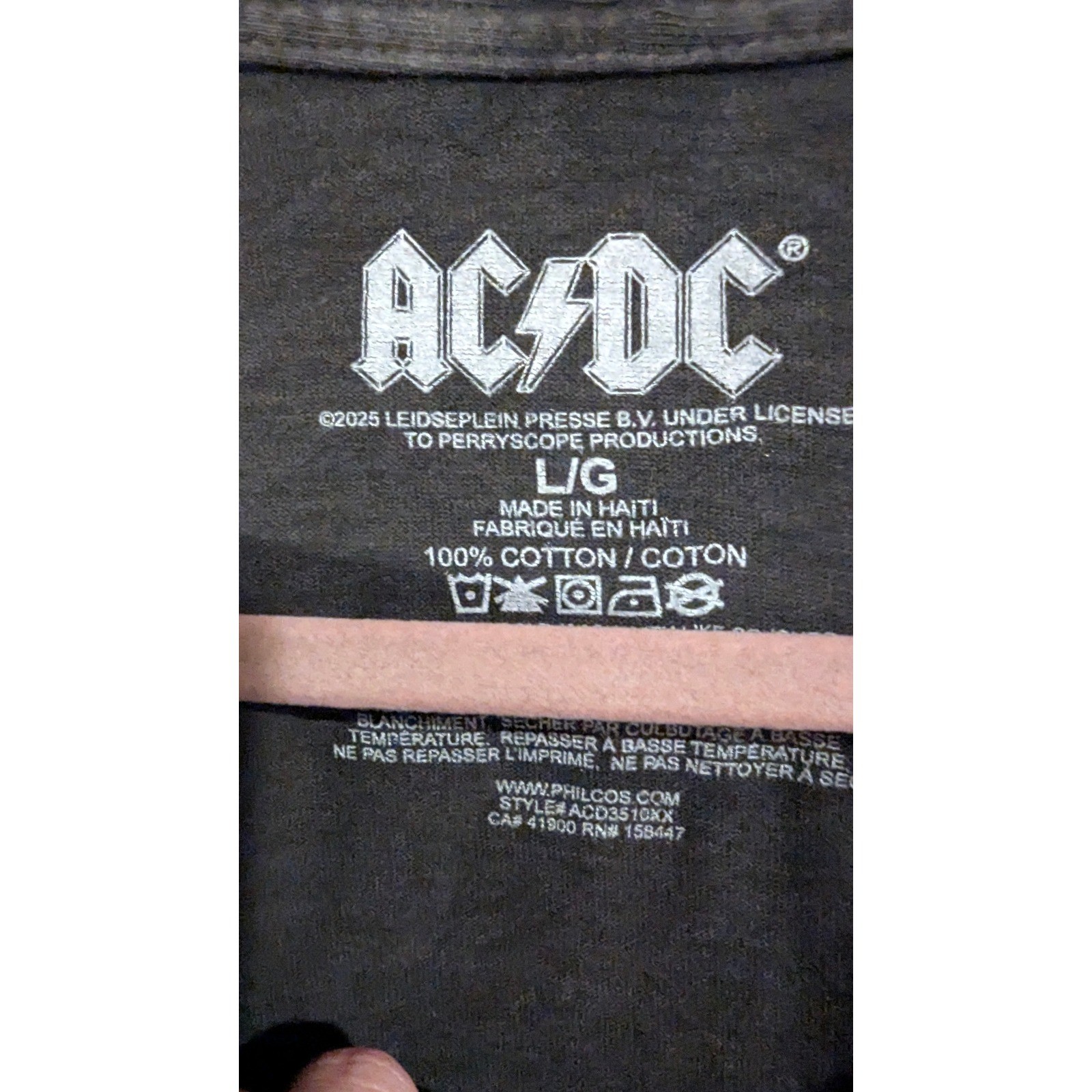ACDC Ballbreaker Tour 96 Graphic T Shirt Black L G Oversized Rock Concert Tee