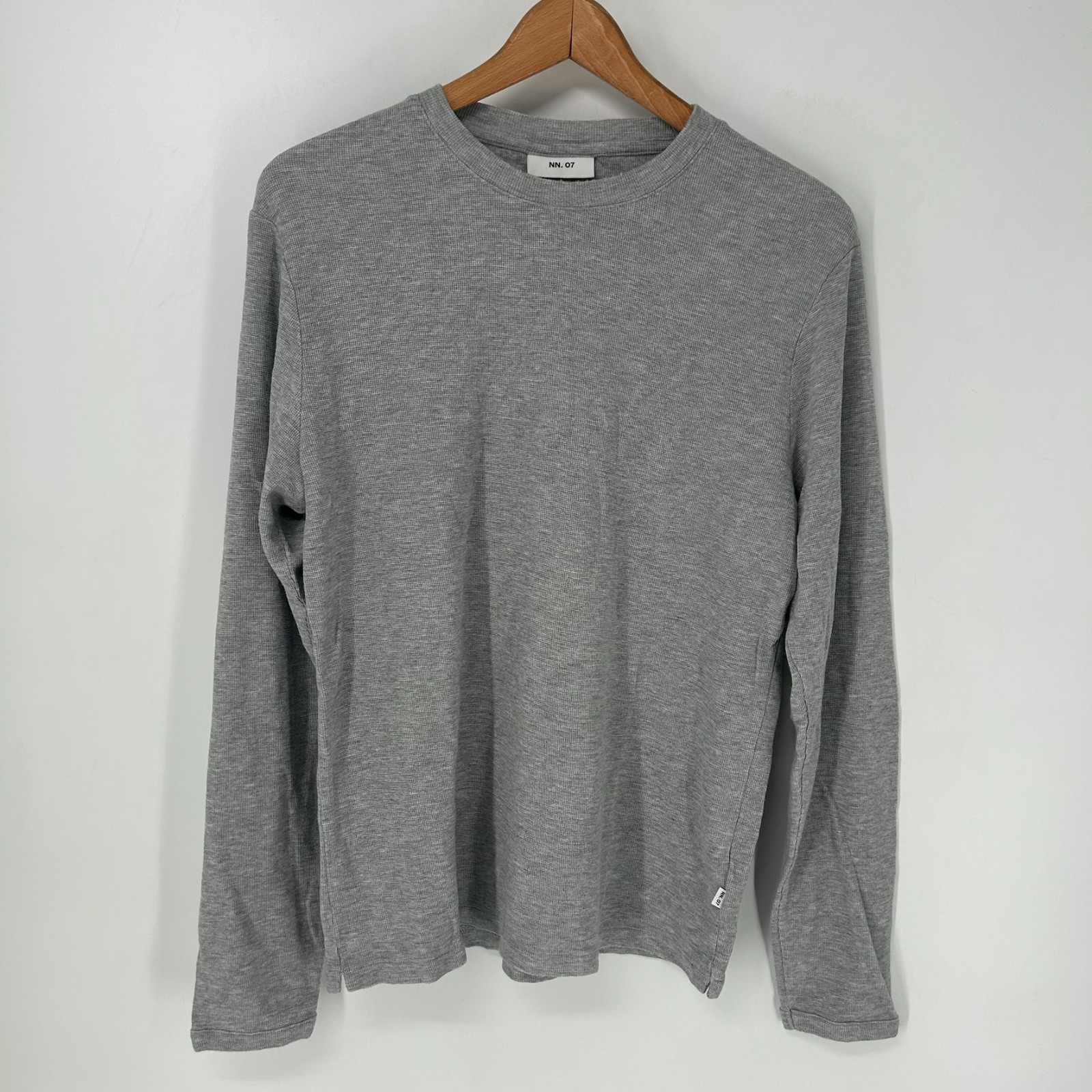 NN07 Shirt Mens Medium Gray Thermal Long Sleeve Crew Neck