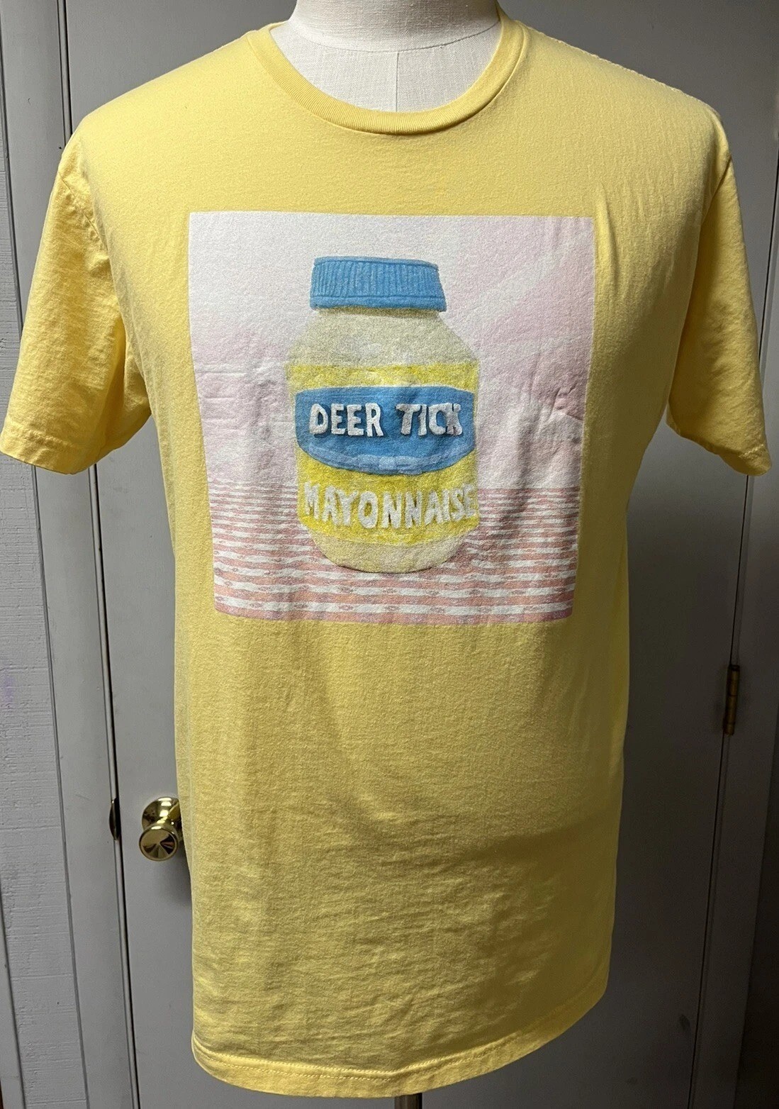 Hot New Deer Tick Band Mayonnaise Album Yellow Cotton S to 5XL Shirt H0019