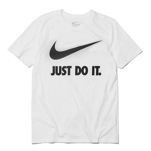 AUTHENTIC NIKE 100% COTTON JDI WHITE/BLACK T SHIRT AA2097-104