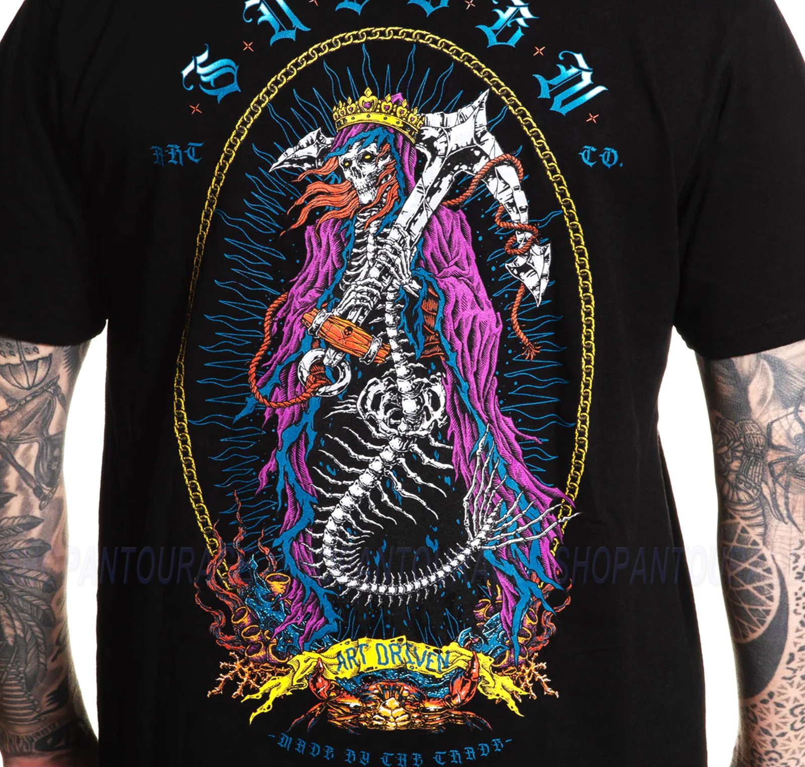 Sullen Art Collective Mermaid Premium Fit SCM7127 Short Sleeve T-shirt For Men
