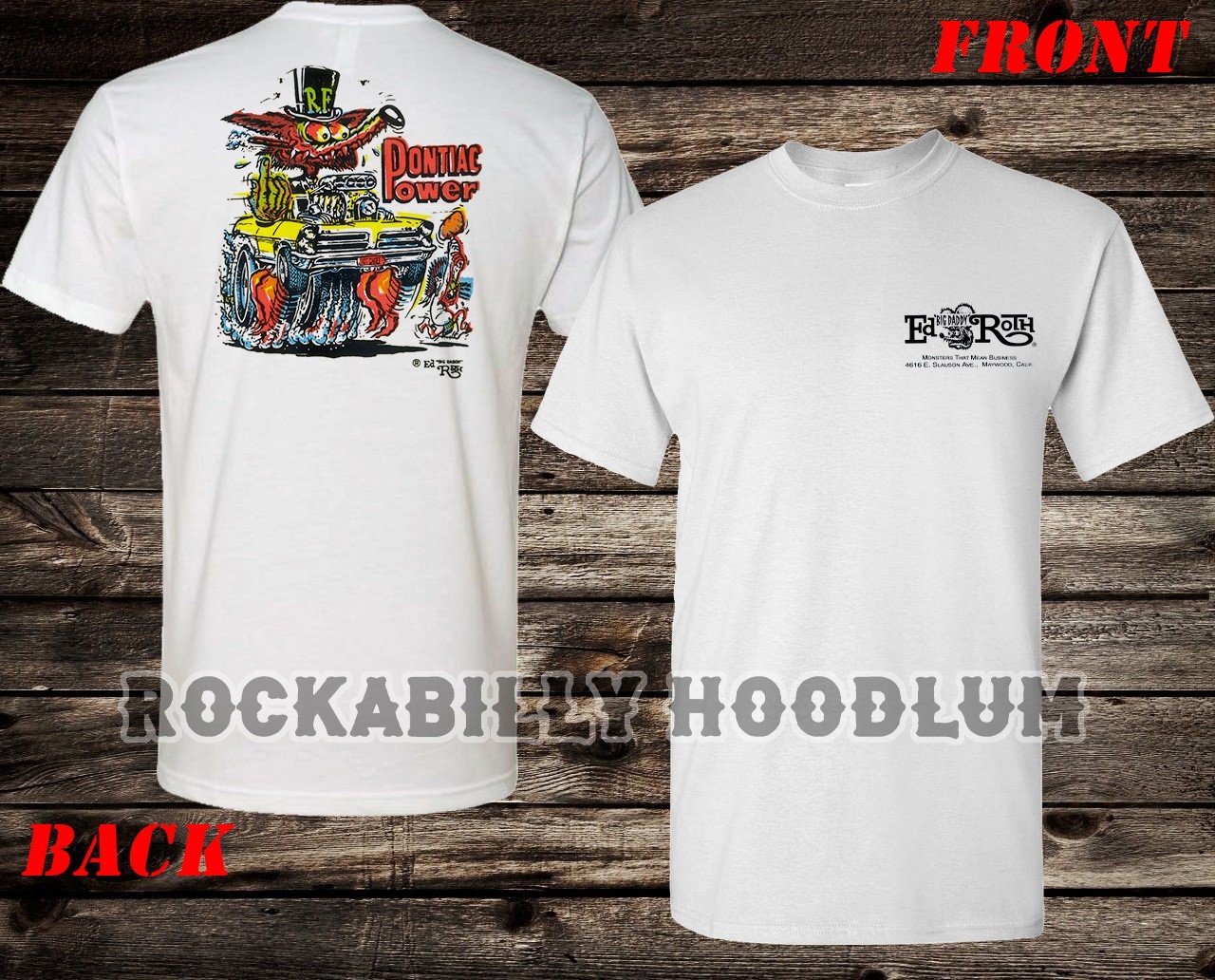 Retro Hot Rod Tee T Shirt Ed Big Daddy Roth Studios 60’s Monster Pontiac Power