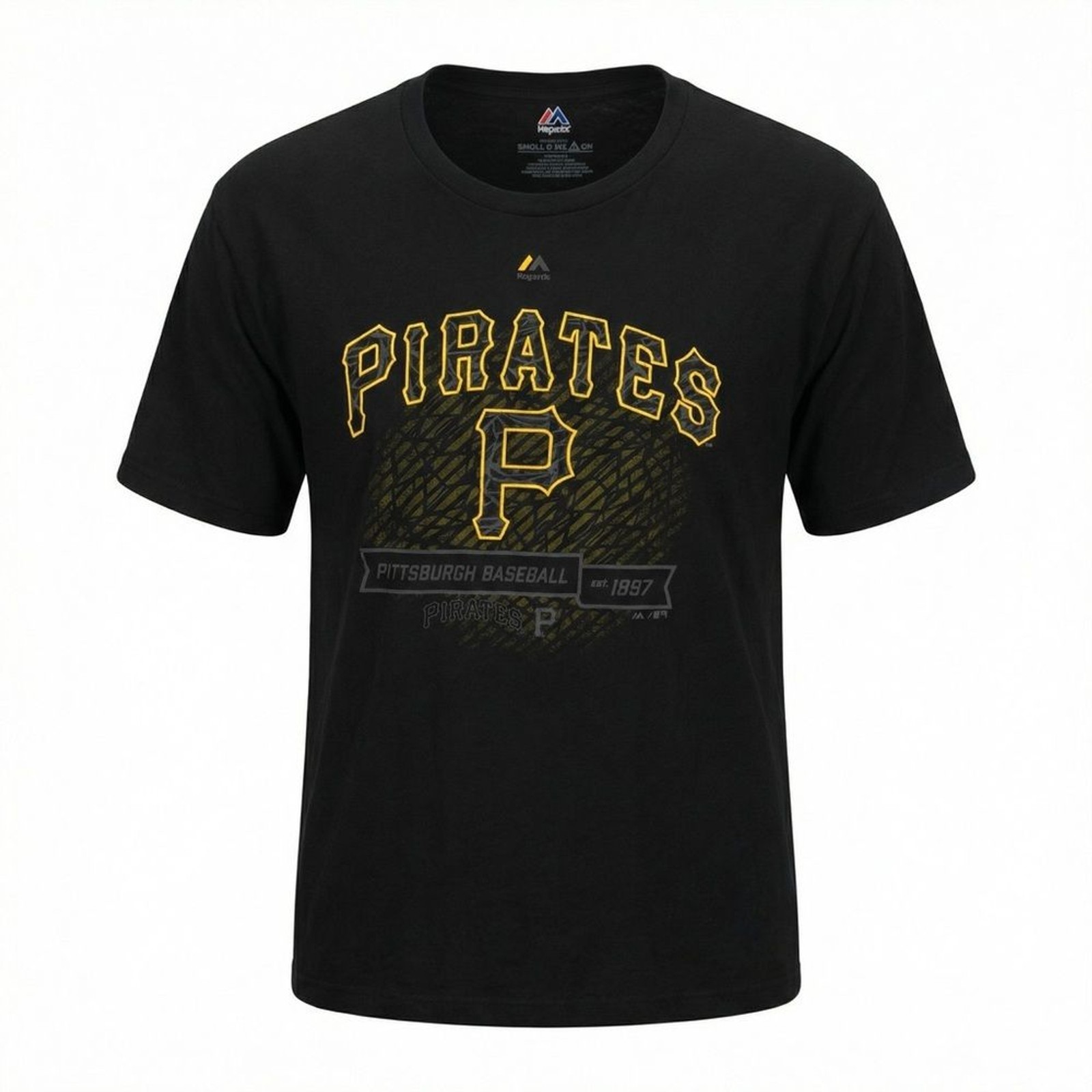 Pittsburgh Pirates Majestic Tshirt Mens 2XL Triple Peak Baseball Buccos 3005