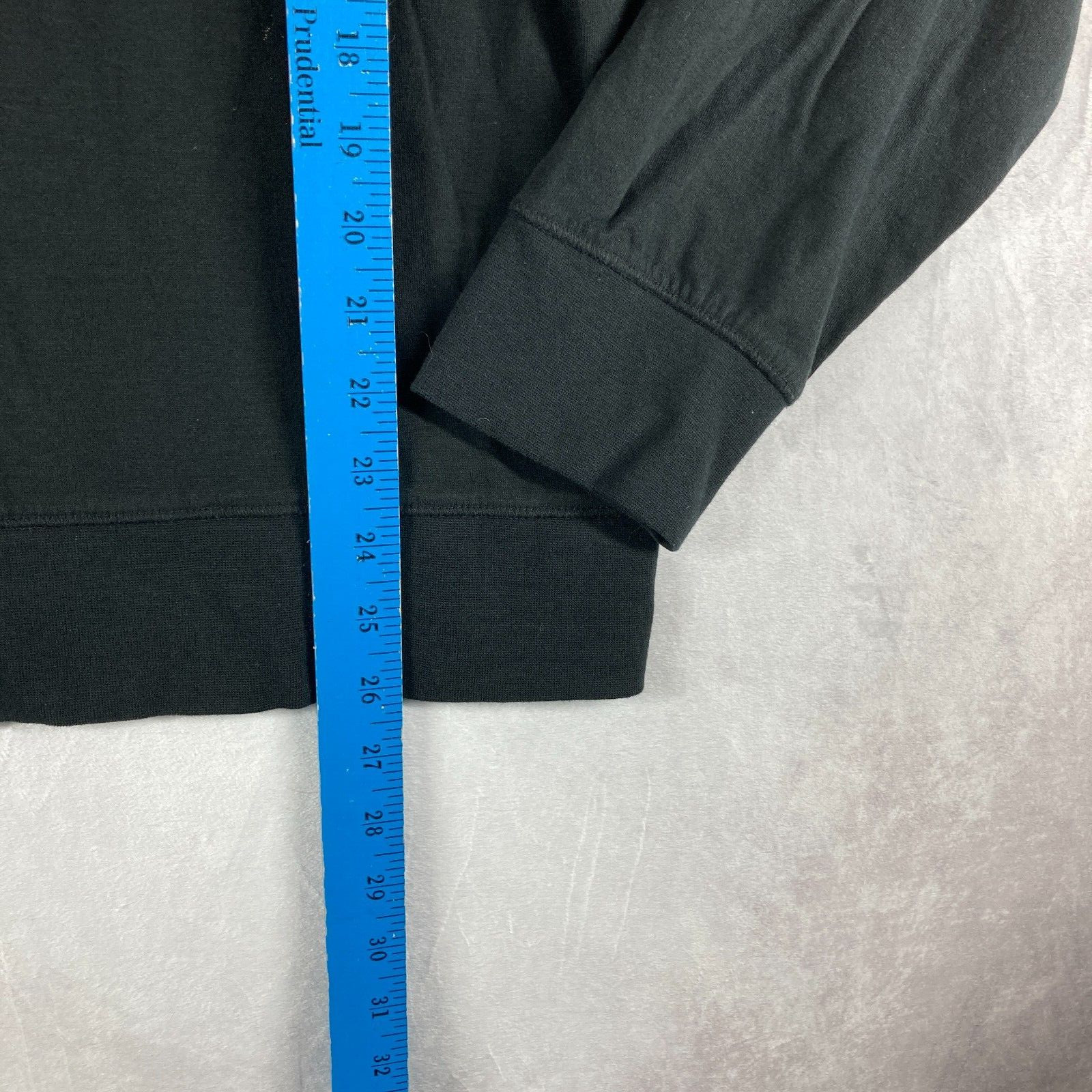 Polo Ralph Lauren Mens Large Black 1/4 Zip Pullover Shirt Gray Pony