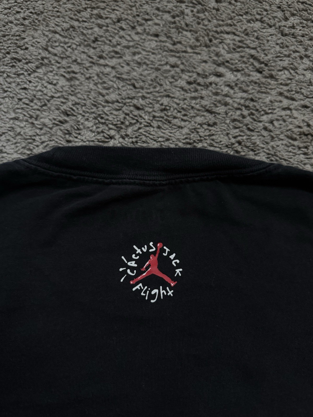 Air Jordan Flight Graphic Travis Scott Cactus Jack Beaded T-Shirt Size XXL