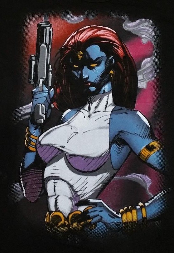 New Marvel Mystique Smoking Gun Mens T-Shirt XS S M L XL 2XL 3XL X-Men Black