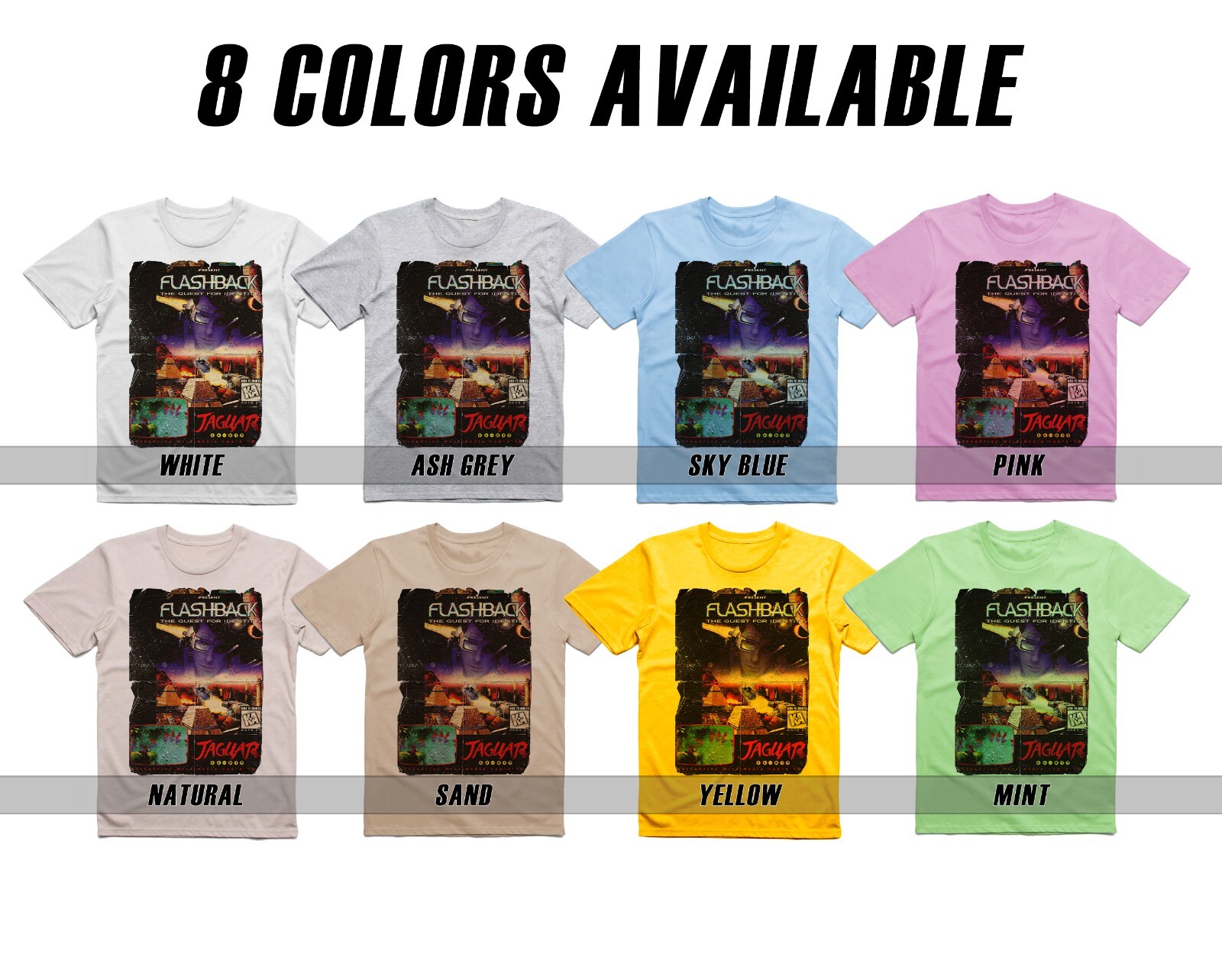 Flashback The Quest for Identity – 32 bit Game Art T-Shirt 8 Colors Sizes S-5XL