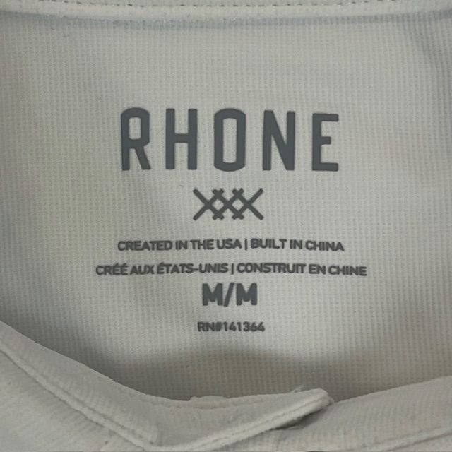 Rhone Dress Shirt Mens Medium White Long Sleeve Performance Stretch Button