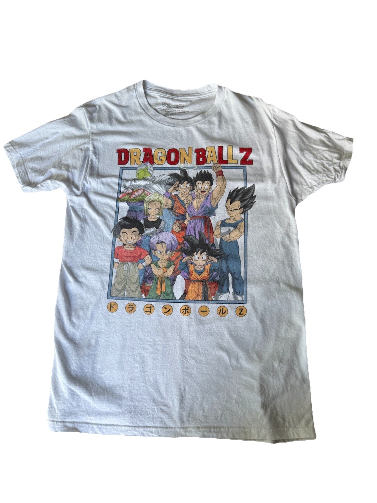 Dragon Ball Z Print White Crew Neck T-Shirt Men’s M