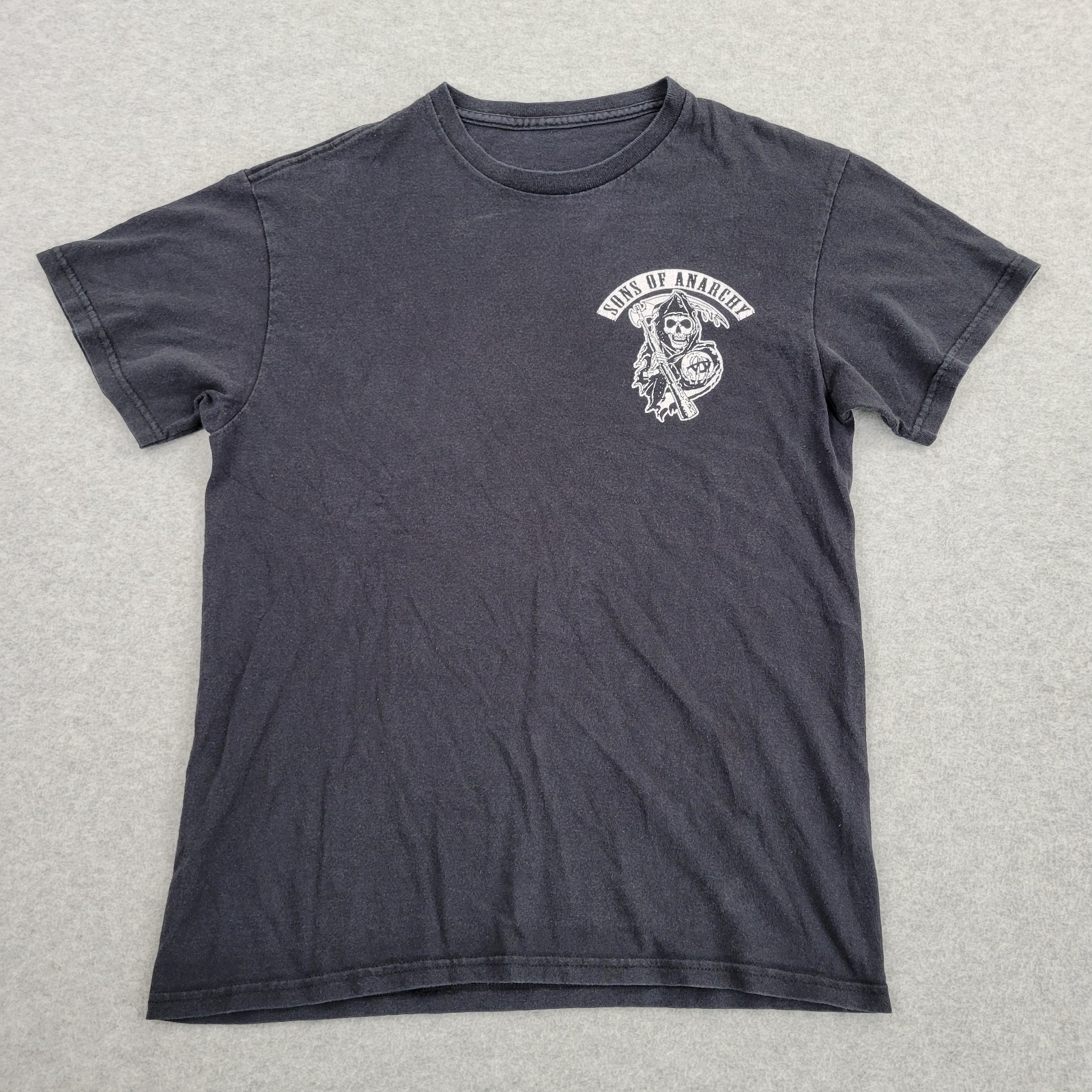 Sons of Anarchy Shirt Mens Medium Black Grim Reaper Graphic