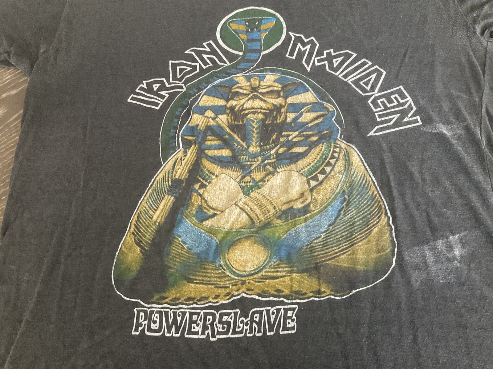 Vintage Iron Maiden Powerslave T Shirt MEGA RARE See Description For Sizing