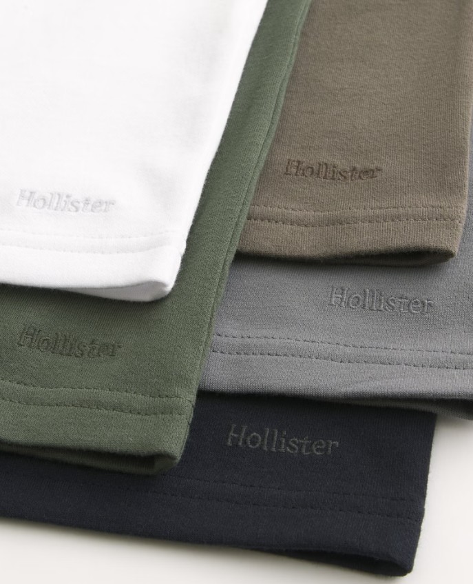 Hollister Everyday Tee T-SHIRT 5-PACK Relax Fit Size XL, L, M, S New