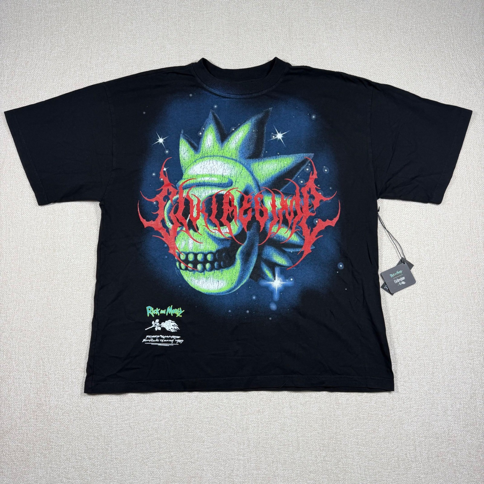 Civil Regime x Rick and Morty Future Misfit Rick 199X Oversized Tee Black Mens L