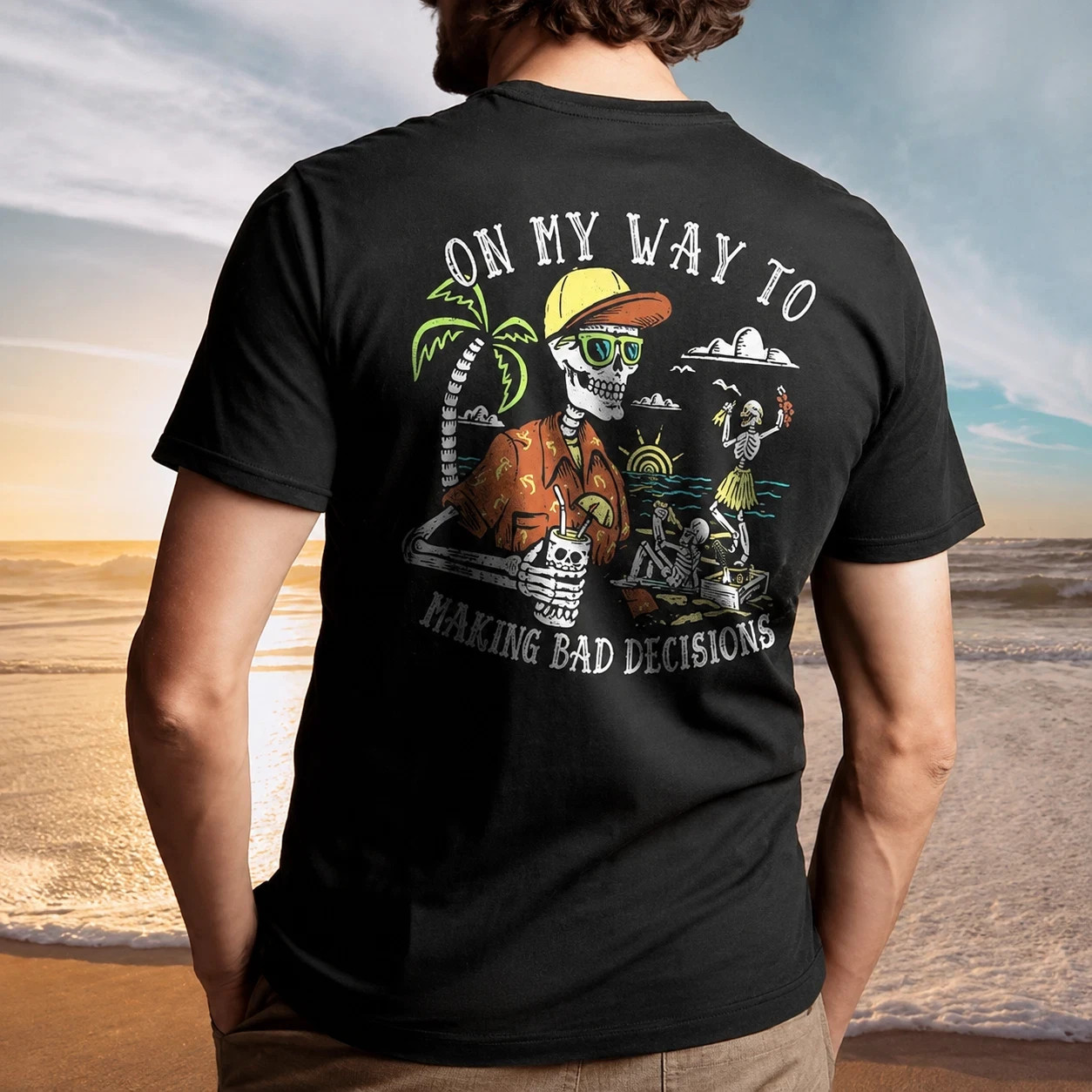 Salty Bones On My Way to Making Bad Decisions T-Shirt 2 Sides S-5XL