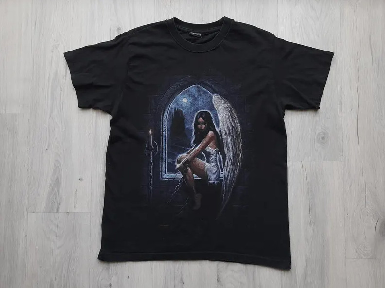 Vintage Captive Angel Shirt Gothic Fantasy Dark Angel Art Tee